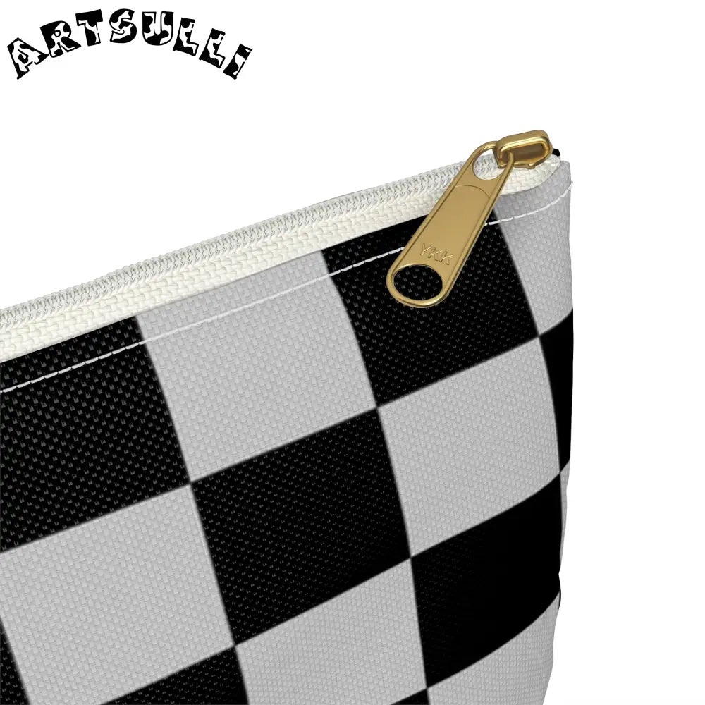 JAKKOUTTHEBXX Black and White Checkered Pouch 2025