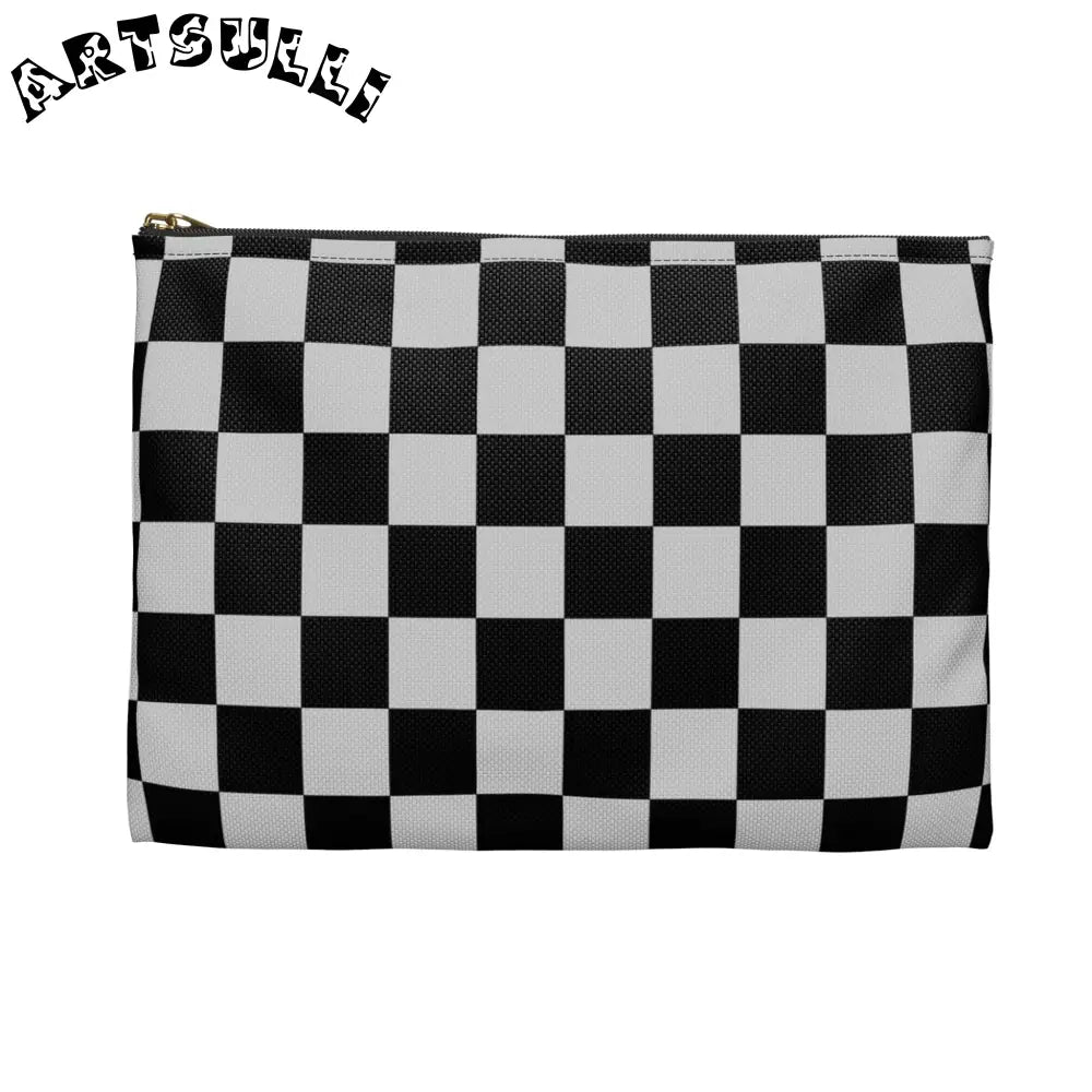 JAKKOUTTHEBXX Black and White Checkered Pouch 2025