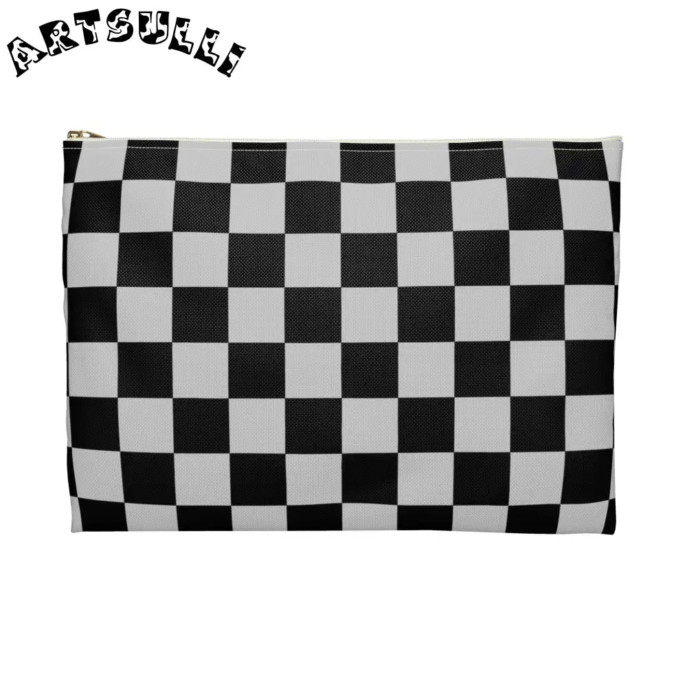 JAKKOUTTHEBXX Black and White Checkered Pouch 2025