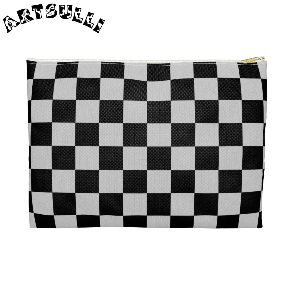 JAKKOUTTHEBXX Black and White Checkered Pouch 2025