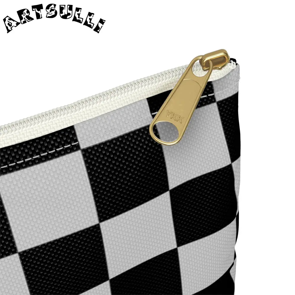 JAKKOUTTHEBXX Black and White Checkered Pouch 2025