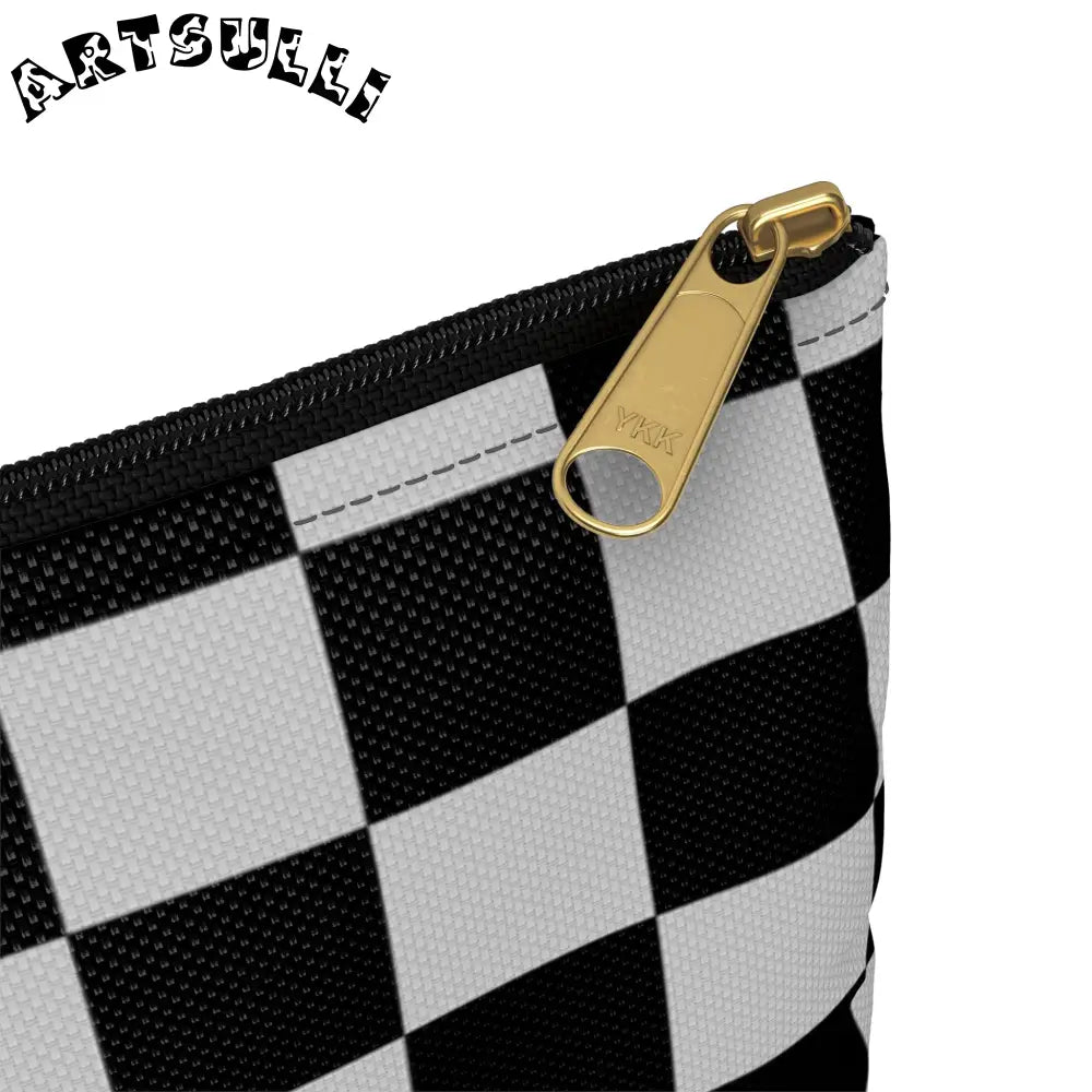 JAKKOUTTHEBXX Black and White Checkered Pouch 2025