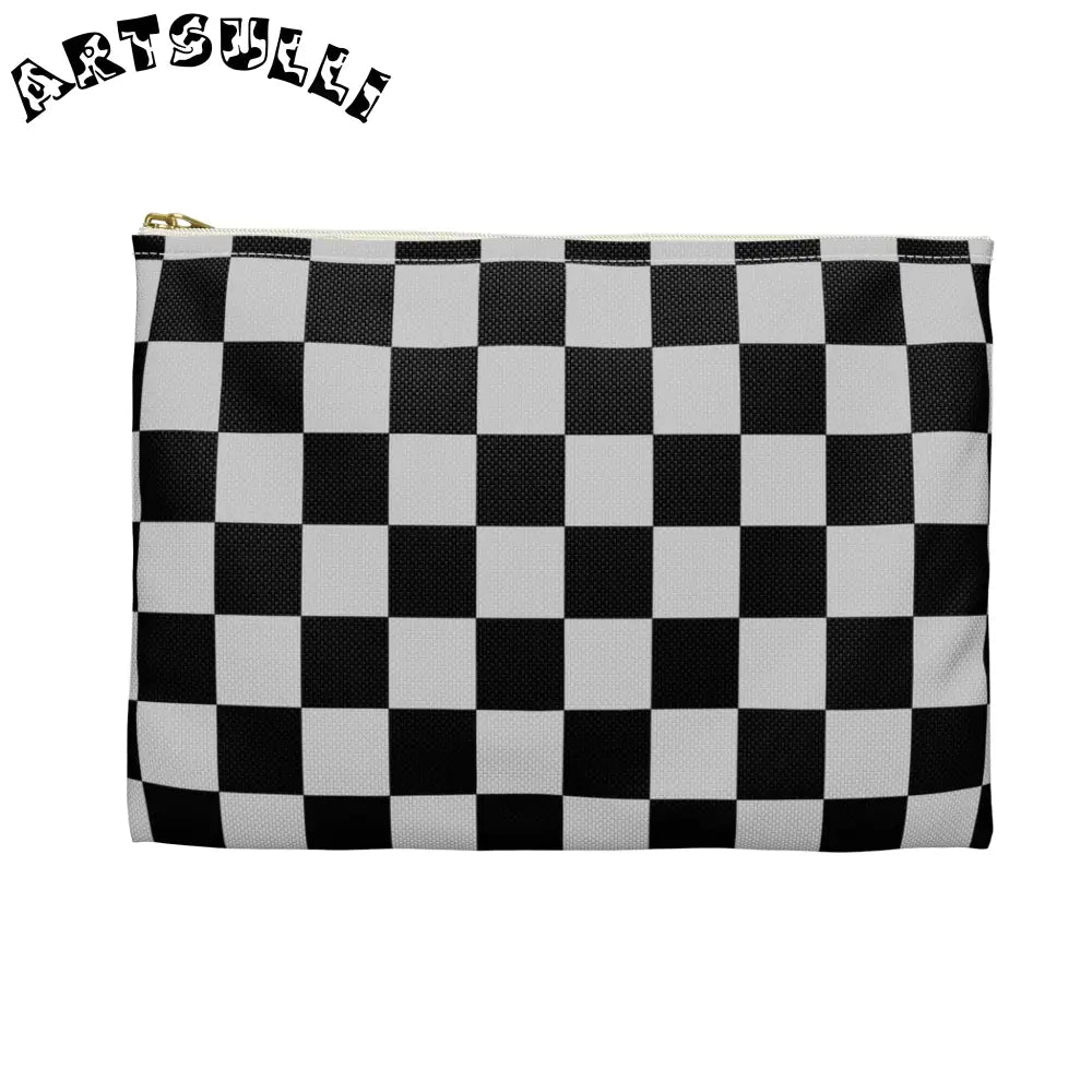 JAKKOUTTHEBXX Black and White Checkered Pouch 2025