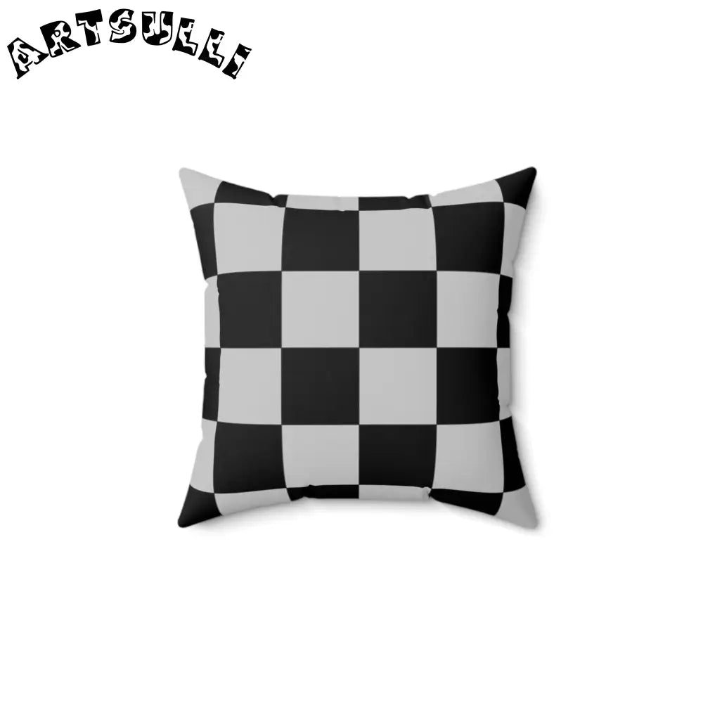 Black and White Checkered Throw Pillow, Artsulli - Art is Long, Life is Short, Home Decor, , , , , , , 