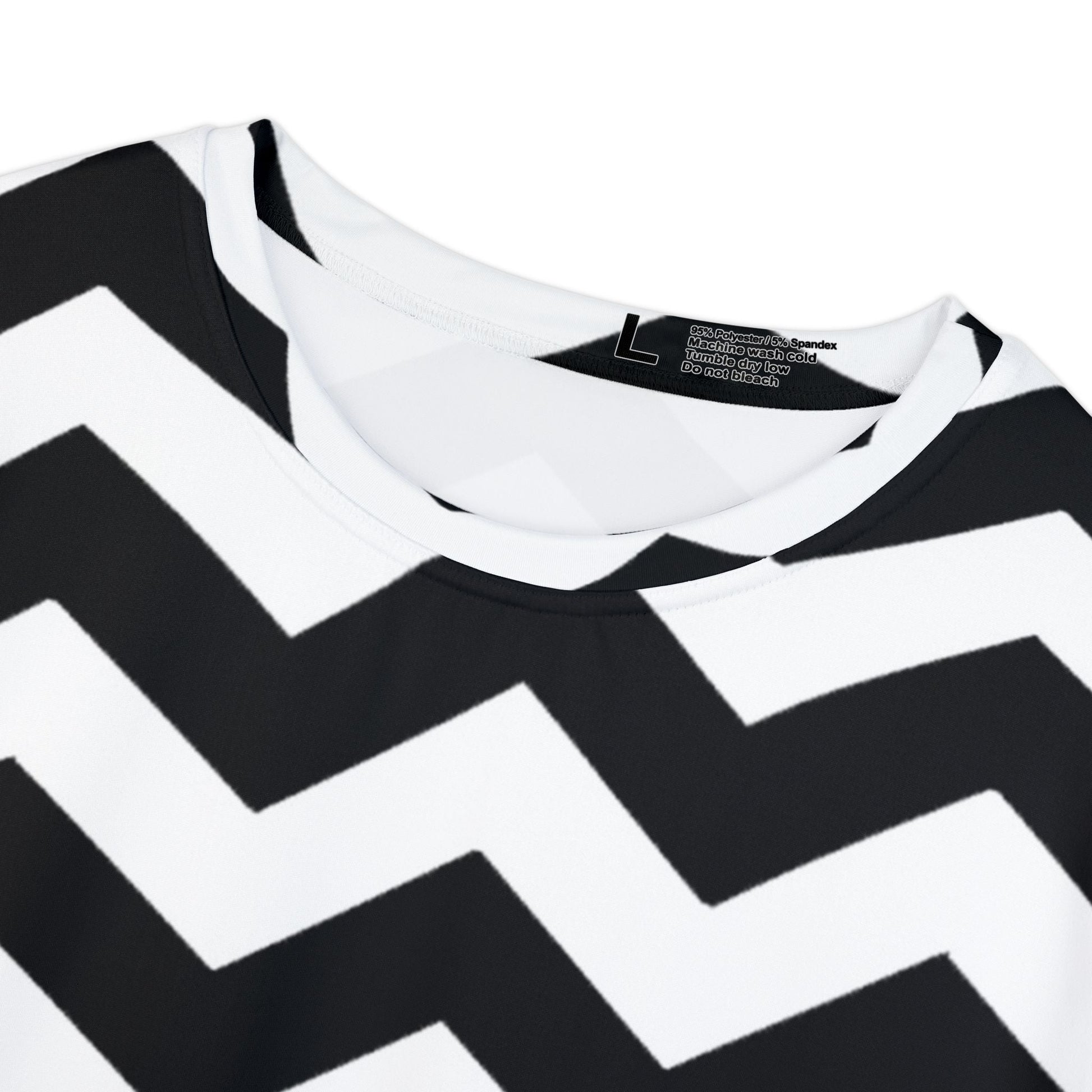Black and White Chevron All Over Print Tee, Artsulli - Art is Long, Life is Short, All Over Prints, , , , , , , 