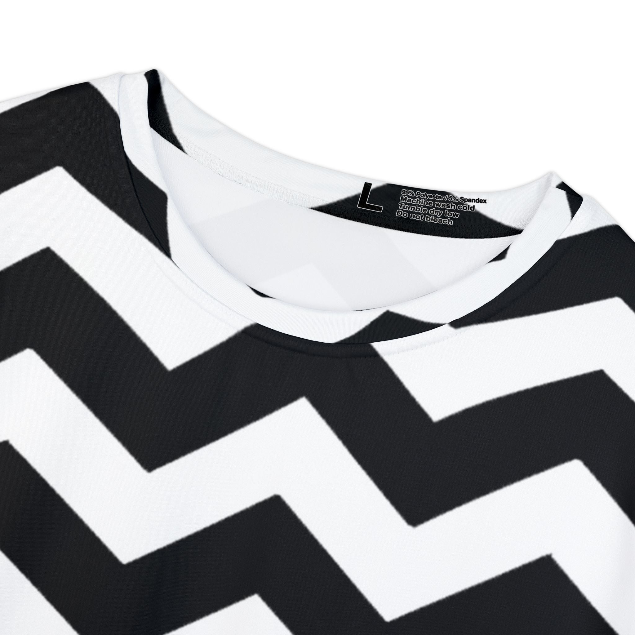 Black and White Chevron All Over Print Tee, Artsulli - Art is Long, Life is Short, All Over Prints, , , , , , , 