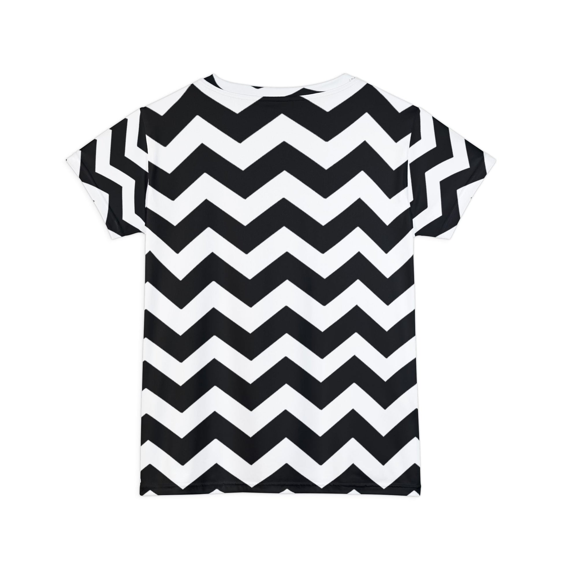 Black and White Chevron All Over Print Tee, Artsulli - Art is Long, Life is Short, All Over Prints, , , , , , , 