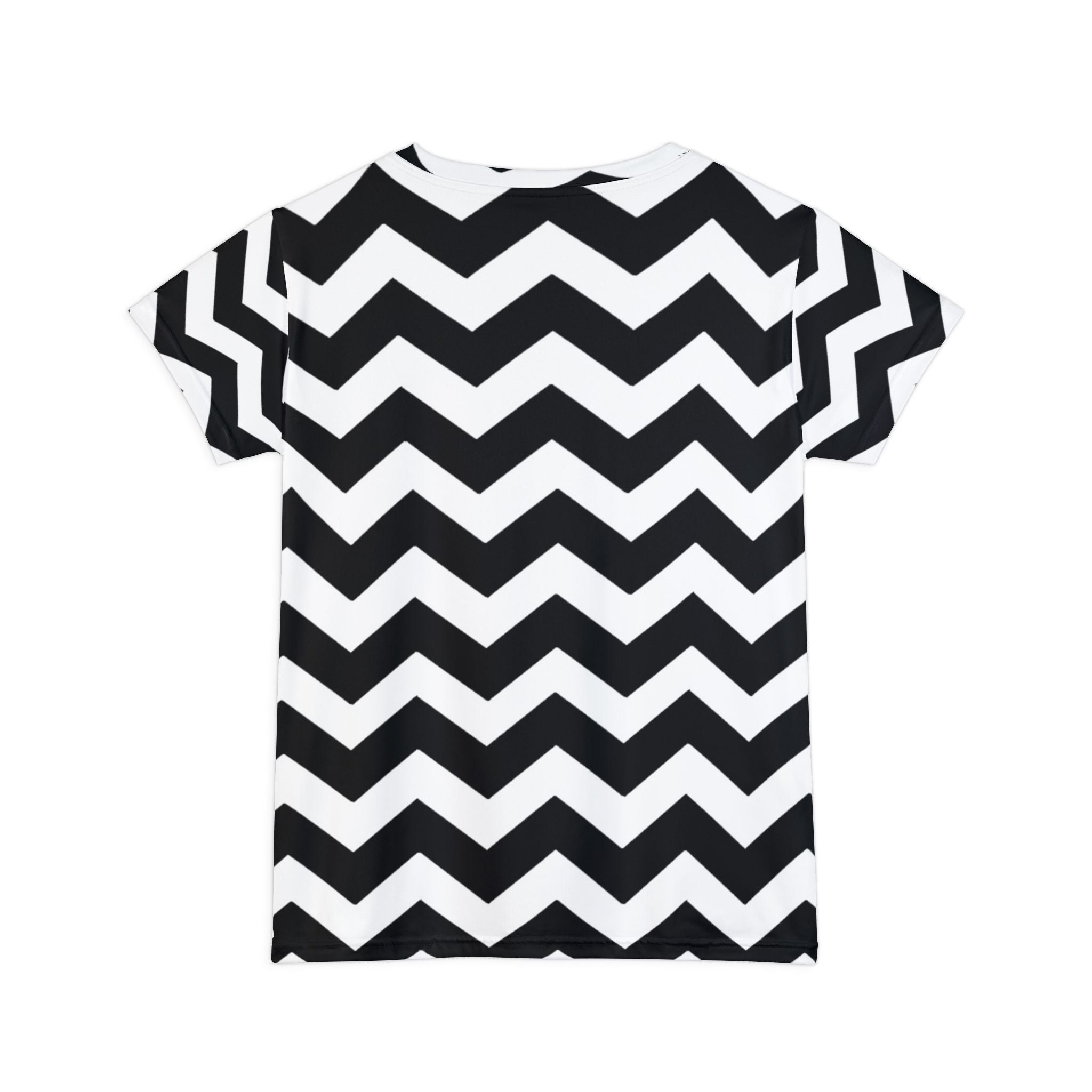 Black and White Chevron All Over Print Tee, Artsulli - Art is Long, Life is Short, All Over Prints, , , , , , , 