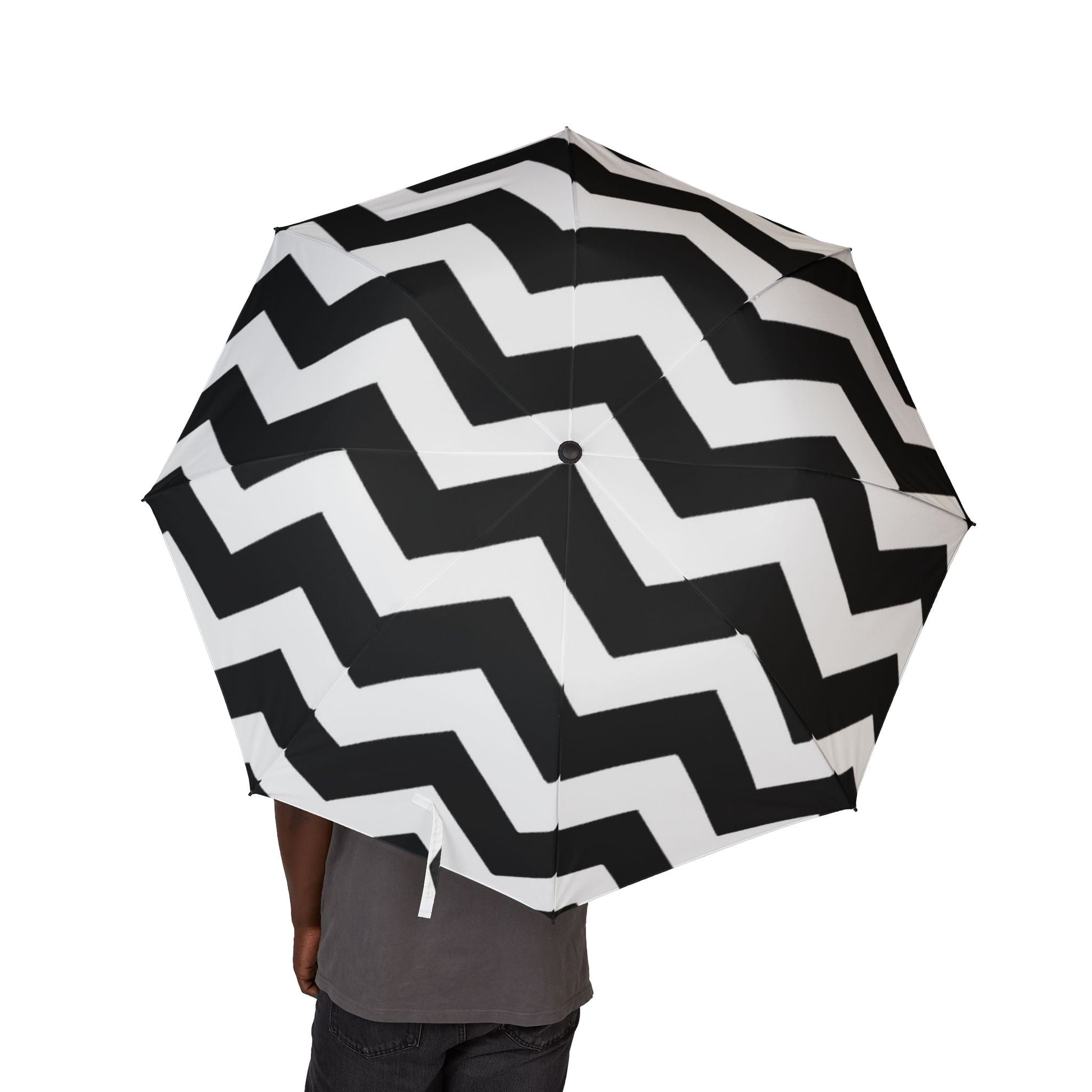 Black and White Chevron Umbrella, Artsulli - Art is Long, Life is Short, Accessories, , , , , , , 