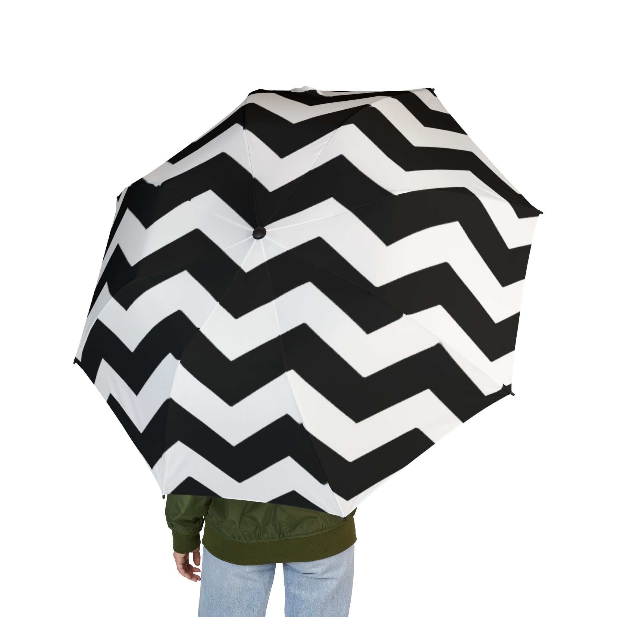 Black and White Chevron Umbrella, Artsulli - Art is Long, Life is Short, Accessories, , , , , , , 