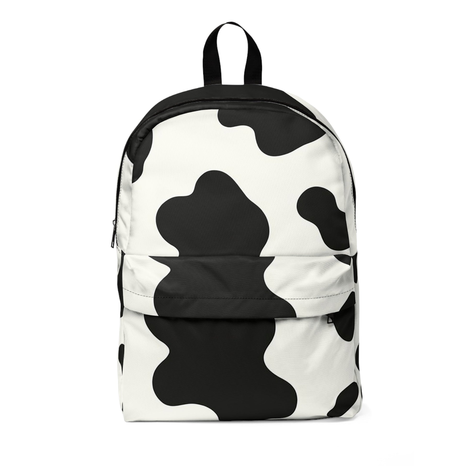 Black and White Cow Print Backpack, Artsulli - Art is Long, Life is Short, Bags, Size, One size, , , , , 98149021295153571154