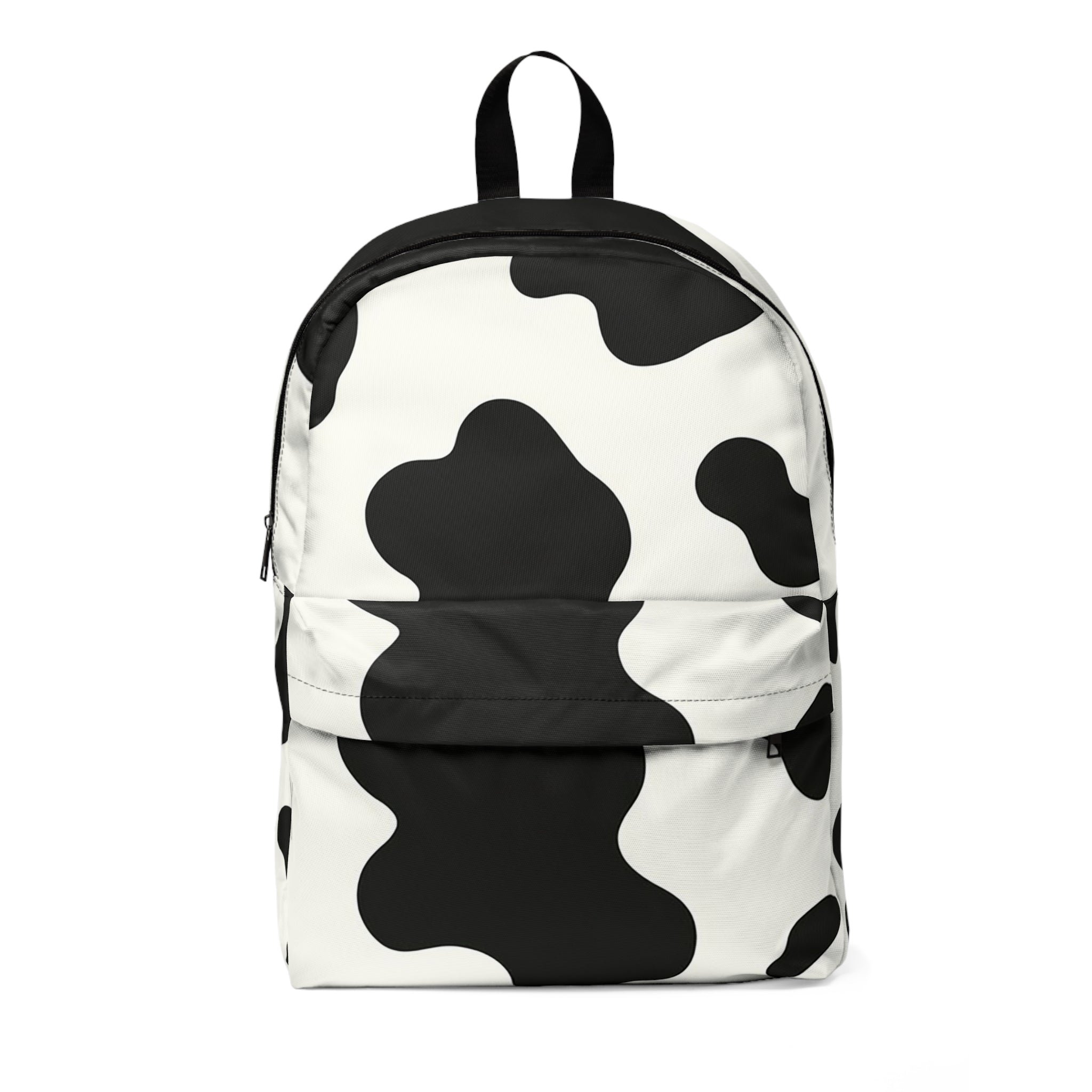 Black and White Cow Print Backpack, Artsulli - Art is Long, Life is Short, Bags, Size, One size, , , , , 98149021295153571154