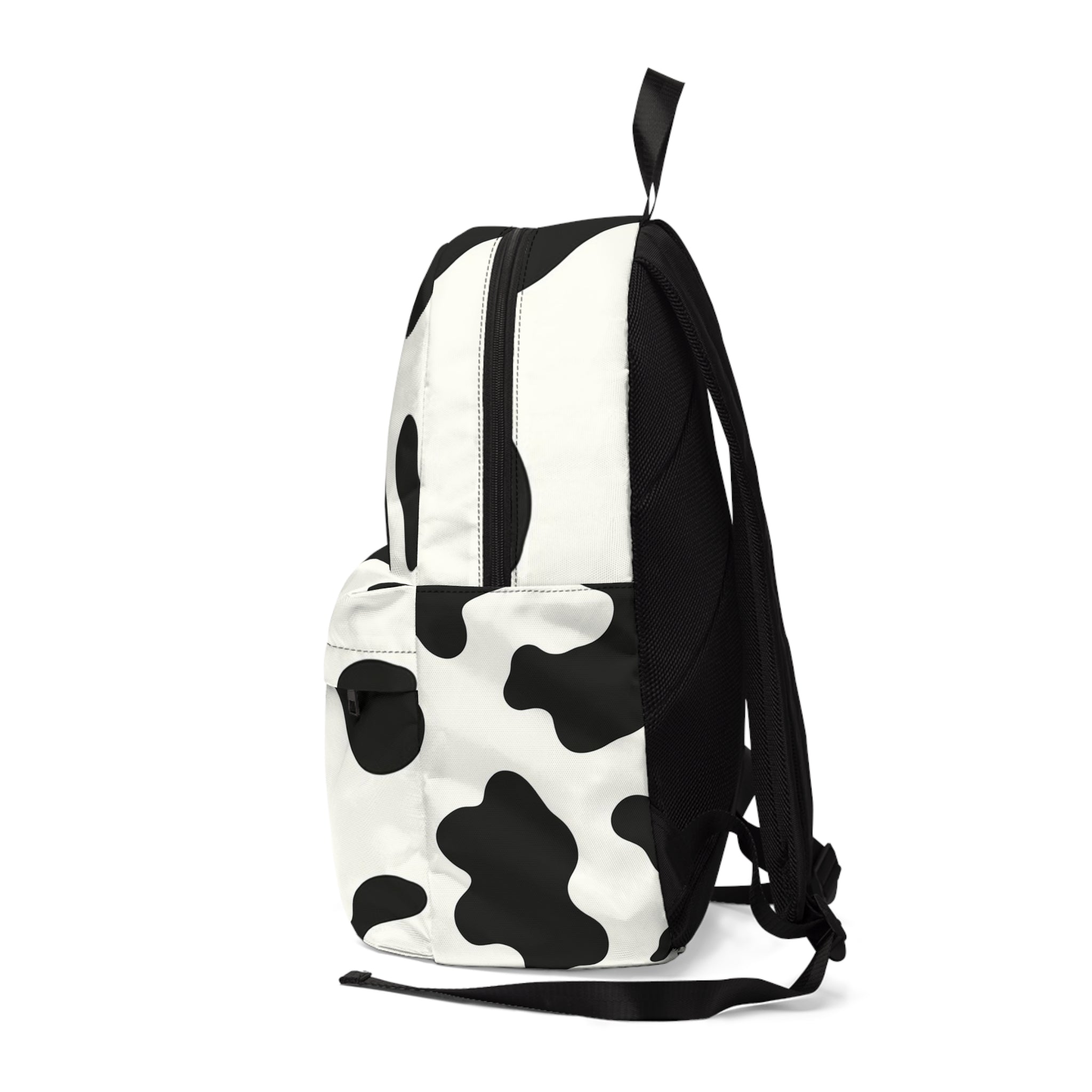 Black and White Cow Print Backpack, Artsulli - Art is Long, Life is Short, Bags, , , , , , , 