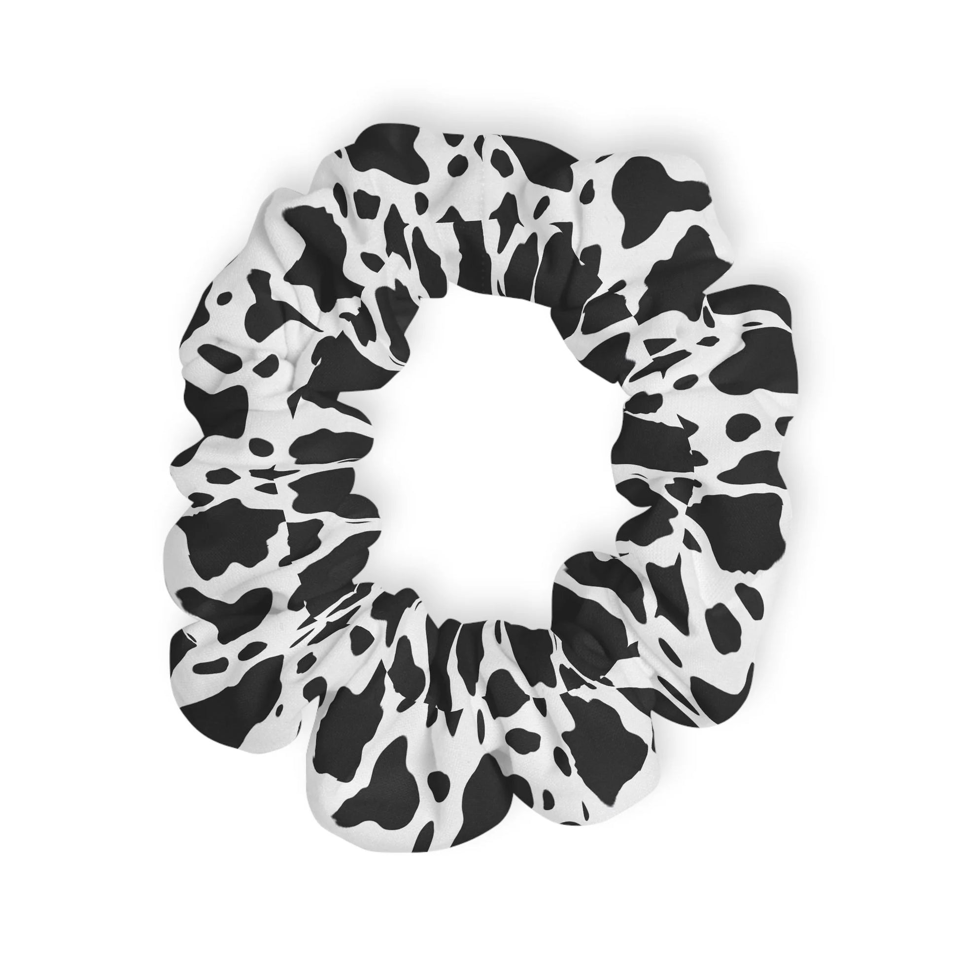 Black and White Cow Print Hair Scrunchie, Artsulli - Art is Long, Life is Short, Accessories, , , , , , , 