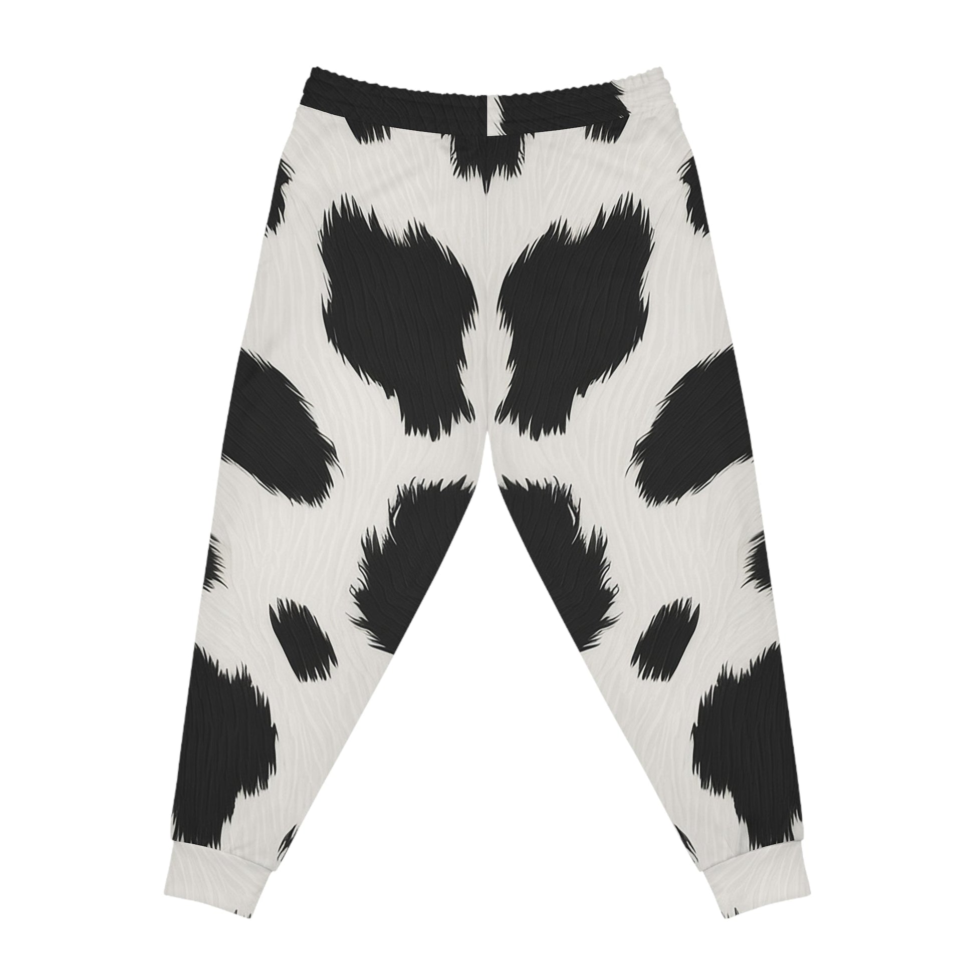 Black and White Cow Print Joggers, Artsulli - Art is Long, Life is Short, All Over Prints, , , , , , , 