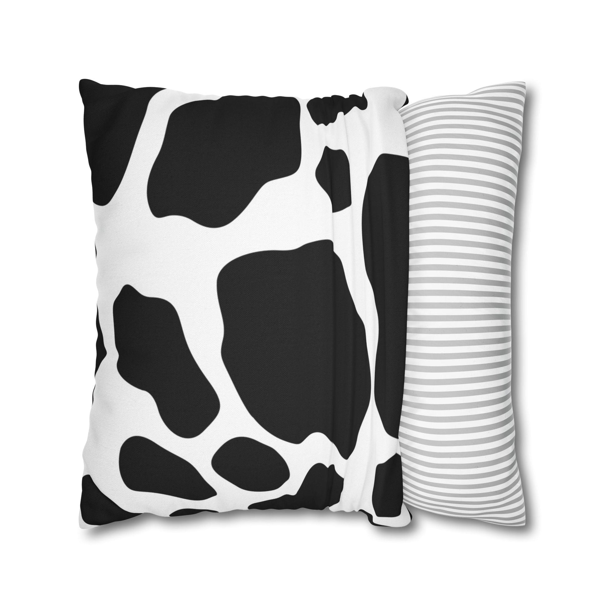 Black and White Cow Print Pillow, Artsulli - Art is Long, Life is Short, Home Decor, , , , , , , 