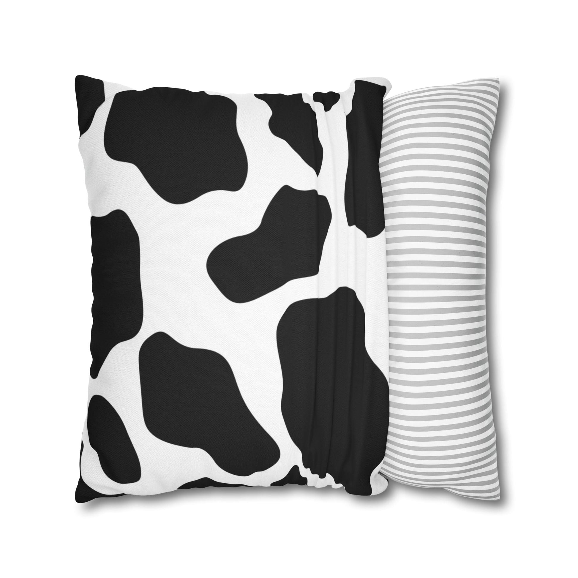Black and White Cow Print Pillow, Artsulli - Art is Long, Life is Short, Home Decor, , , , , , , 