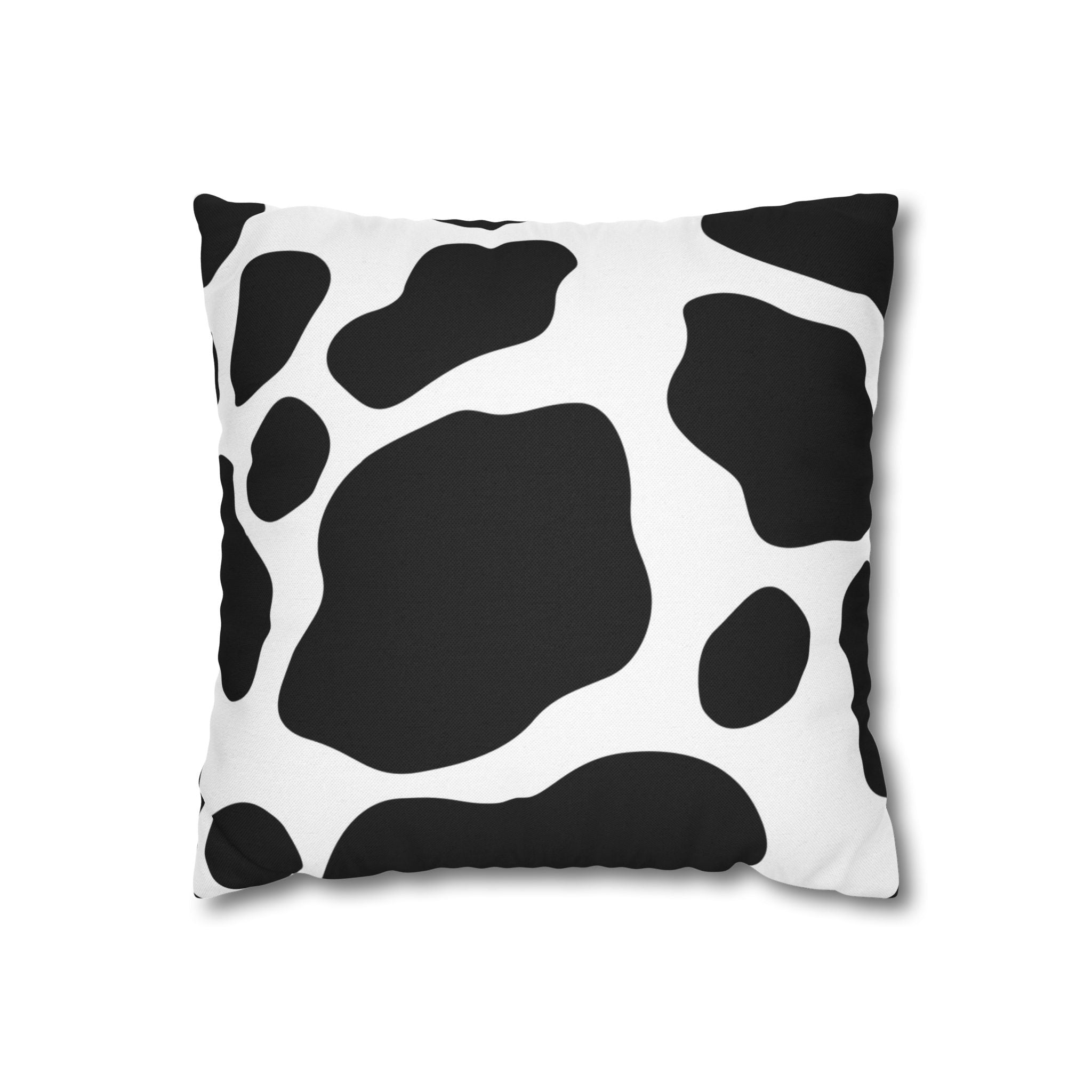 Black and White Cow Print Pillow, Artsulli - Art is Long, Life is Short, Home Decor, Size, 14" × 14", , , , , 28078007439533911567