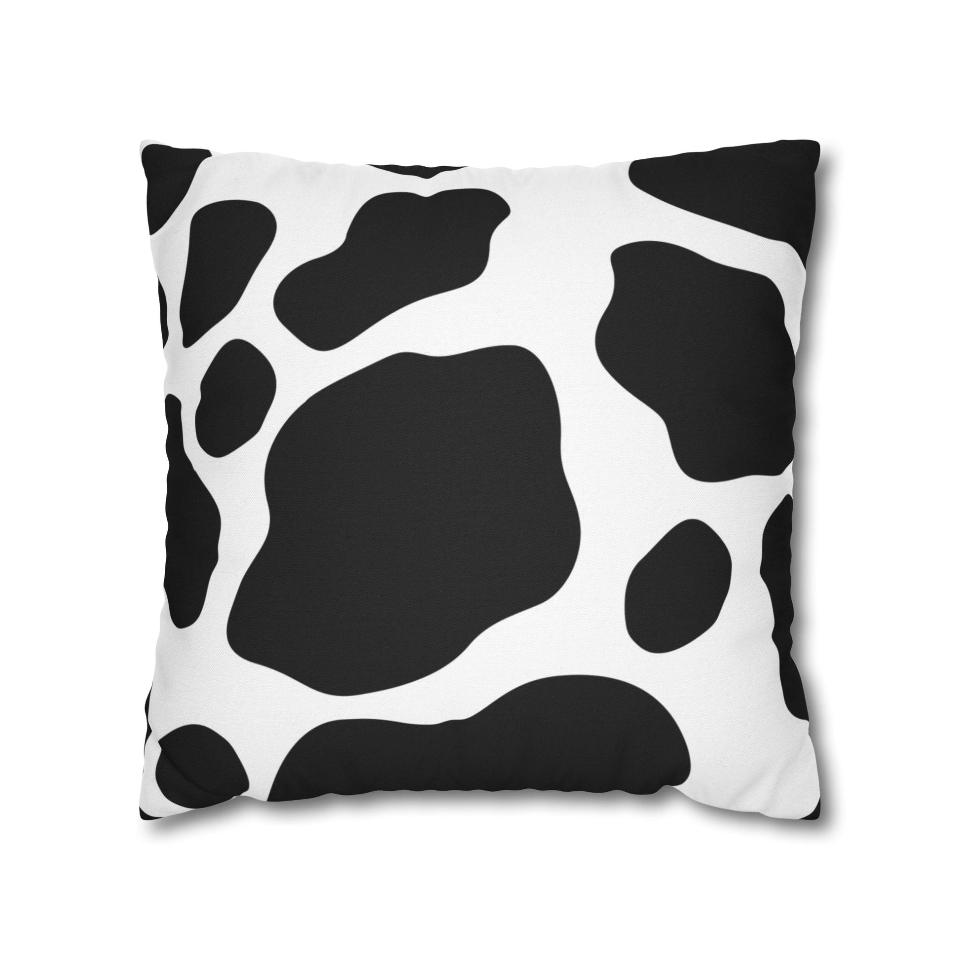 Black and White Cow Print Pillow, Artsulli - Art is Long, Life is Short, Home Decor, Size, 18" × 18", , , , , 38334743358415545448