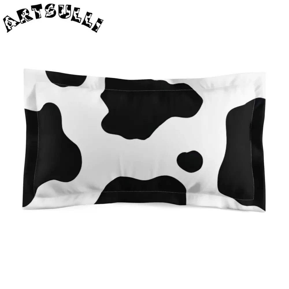 Black and White Cow Print Pillowcase, Artsulli - Art is Long, Life is Short, Home Decor, Size, King, , , , , 33713717788033