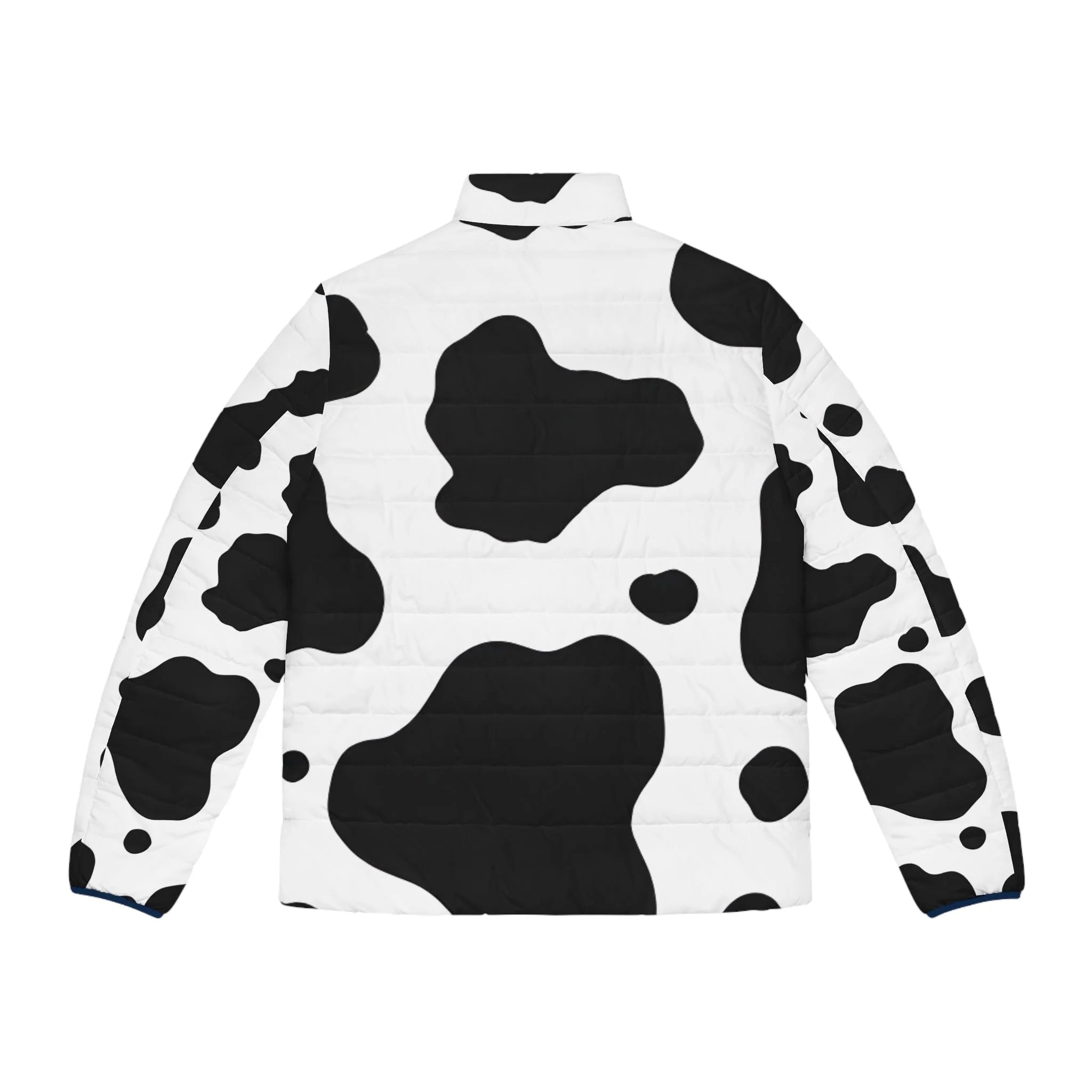 Black and White Cow Print Puffer Jacket, Artsulli - Art is Long, Life is Short, All Over Prints, , , , , , , 