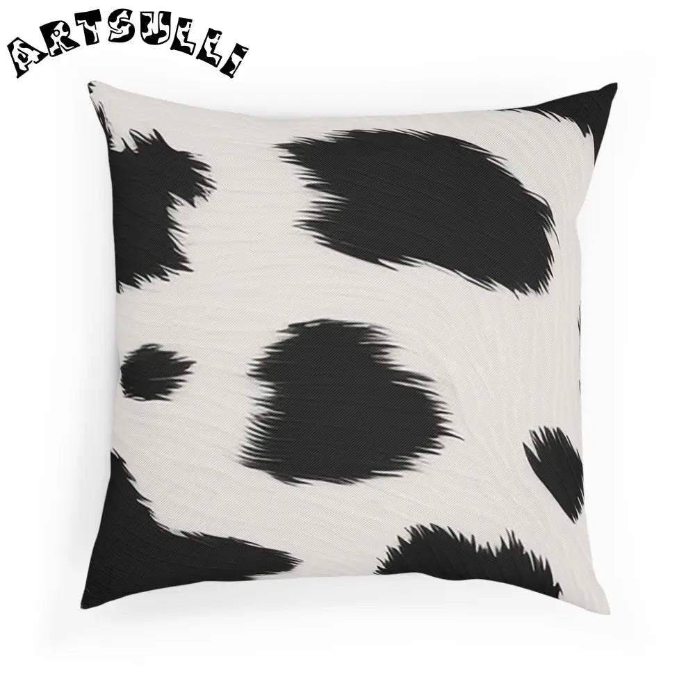 Black and White Cow Print Throw Pillow, Artsulli - Art is Long, Life is Short, Home Decor, , , , , , , 