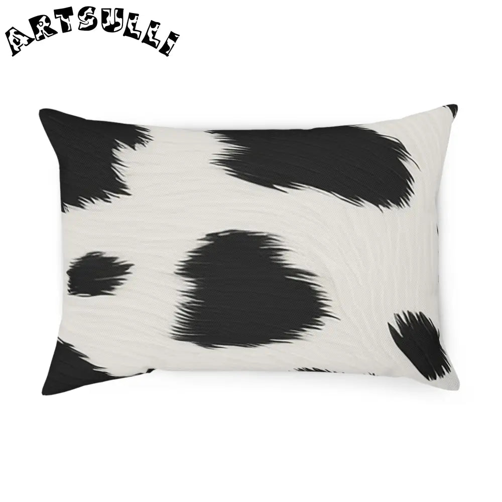 Black and White Cow Print Throw Pillow, Artsulli - Art is Long, Life is Short, Home Decor, Size, 19.7" × 13.8", , , , , 75034543453050746370