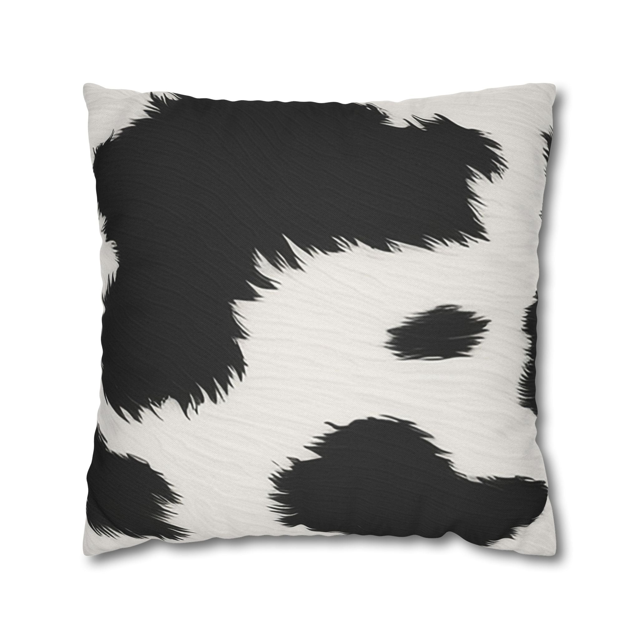 Black and White Cow Print Throw Pillow, Artsulli - Art is Long, Life is Short, Home Decor, Size, 20" × 20", , , , , 11928067532740693197