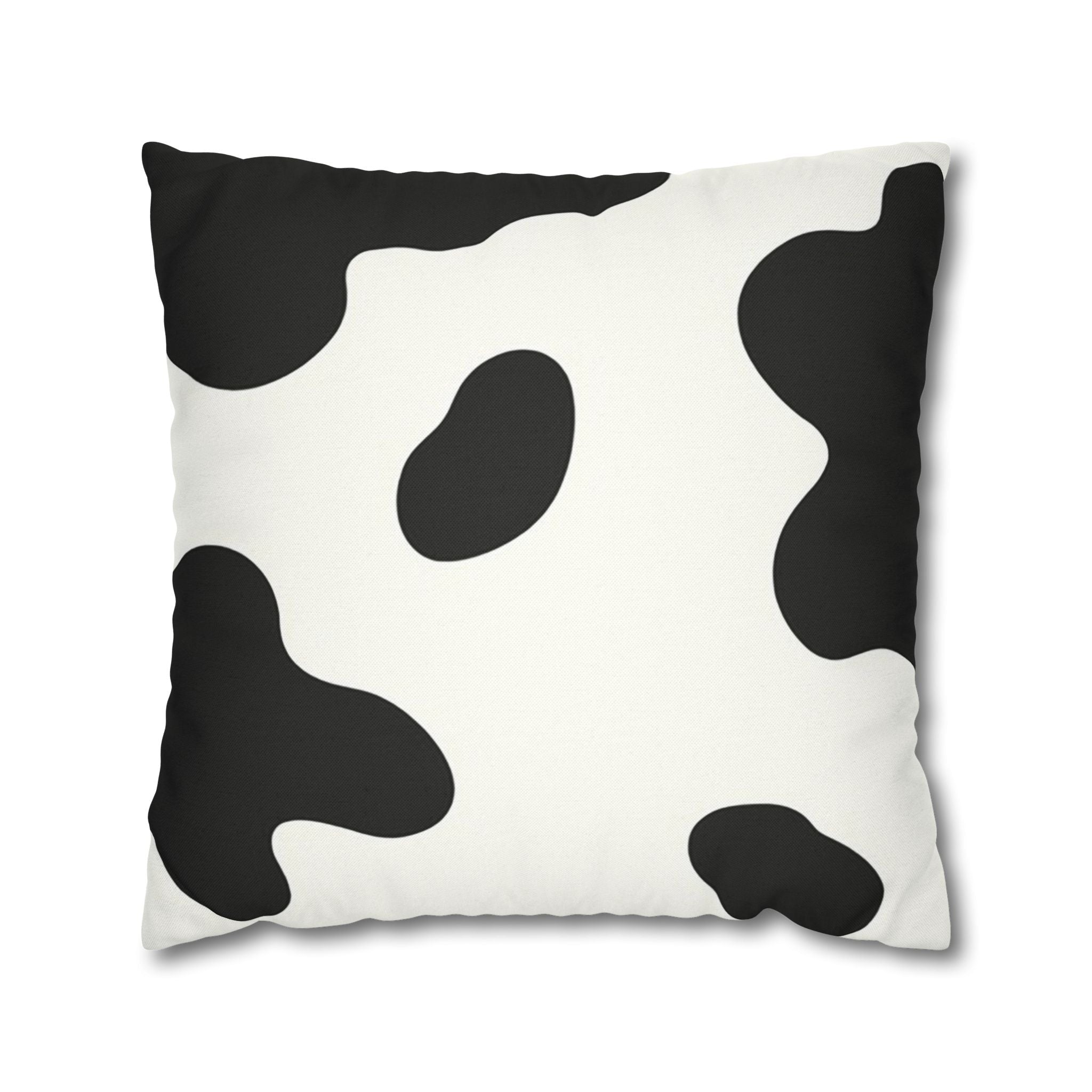 Black and White Cow Print Throw Pillow, Artsulli - Art is Long, Life is Short, Home Decor, Size, 20" × 20", , , , , 30054538230106192412