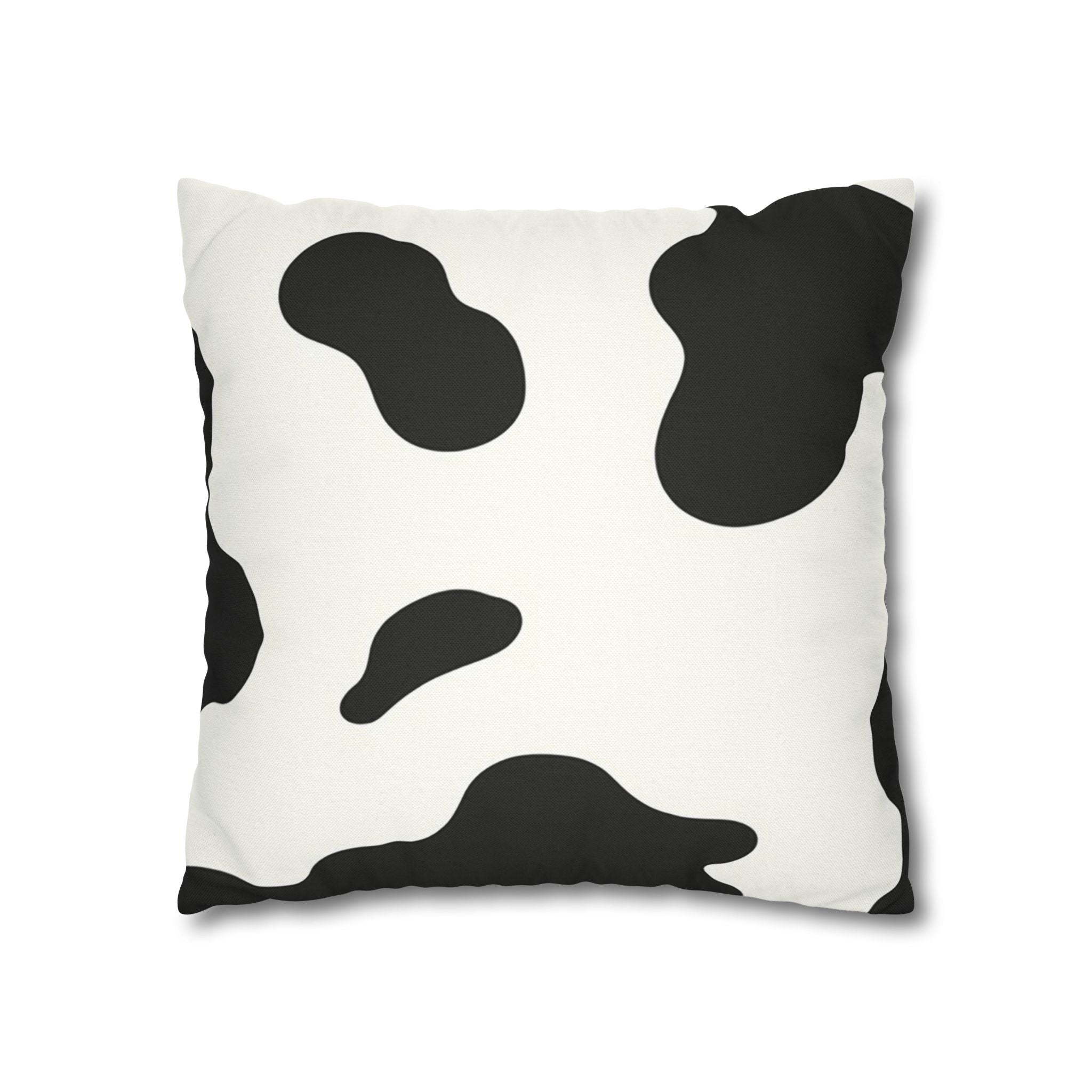 Black and White Cow Print Throw Pillow, Artsulli - Art is Long, Life is Short, Home Decor, , , , , , , 