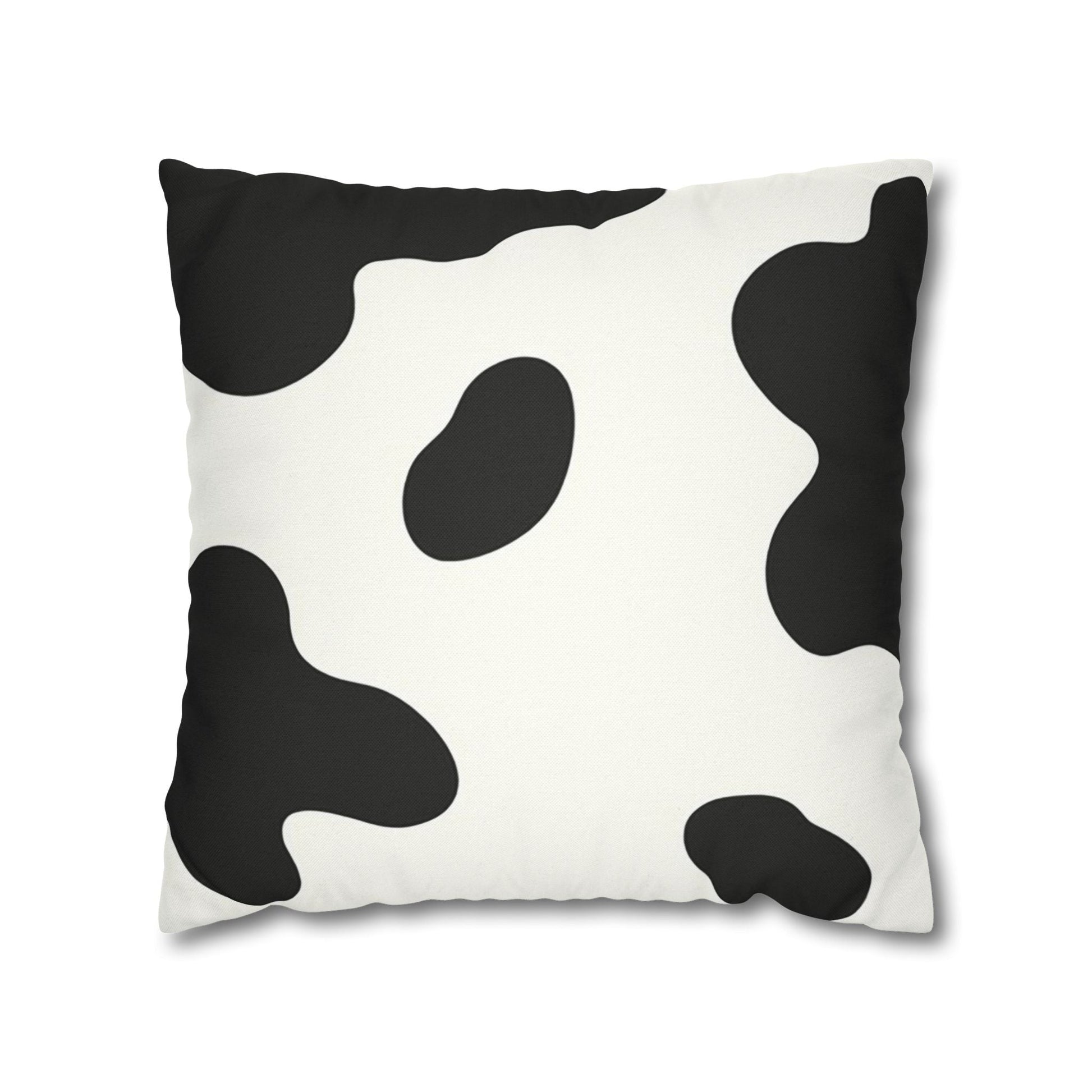 Black and White Cow Print Throw Pillow, Artsulli - Art is Long, Life is Short, Home Decor, Size, 18" × 18", , , , , 54250274361400178205