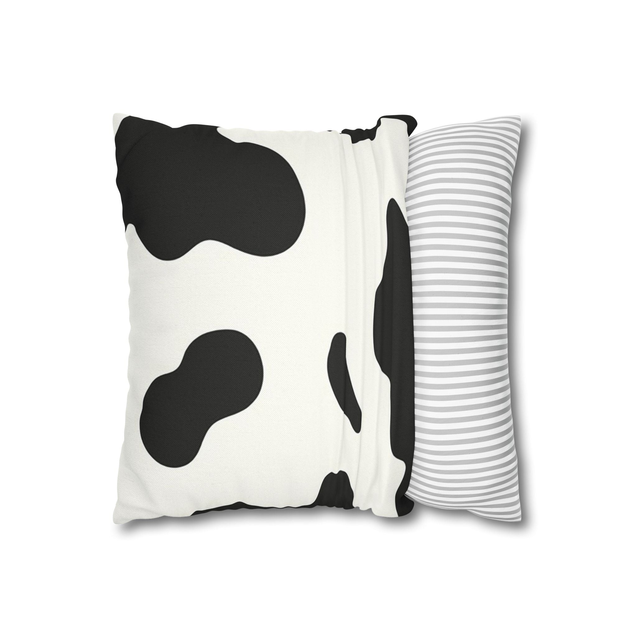 Black and White Cow Print Throw Pillow, Artsulli - Art is Long, Life is Short, Home Decor, , , , , , , 
