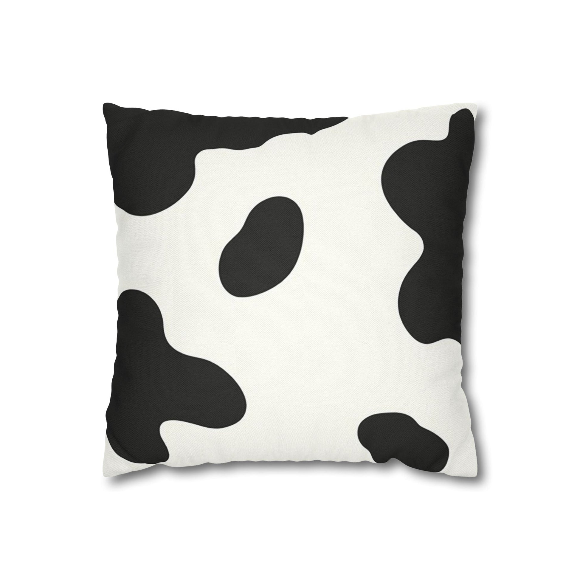 Black and White Cow Print Throw Pillow, Artsulli - Art is Long, Life is Short, Home Decor, Size, 14" × 14", , , , , 13222448853596134356