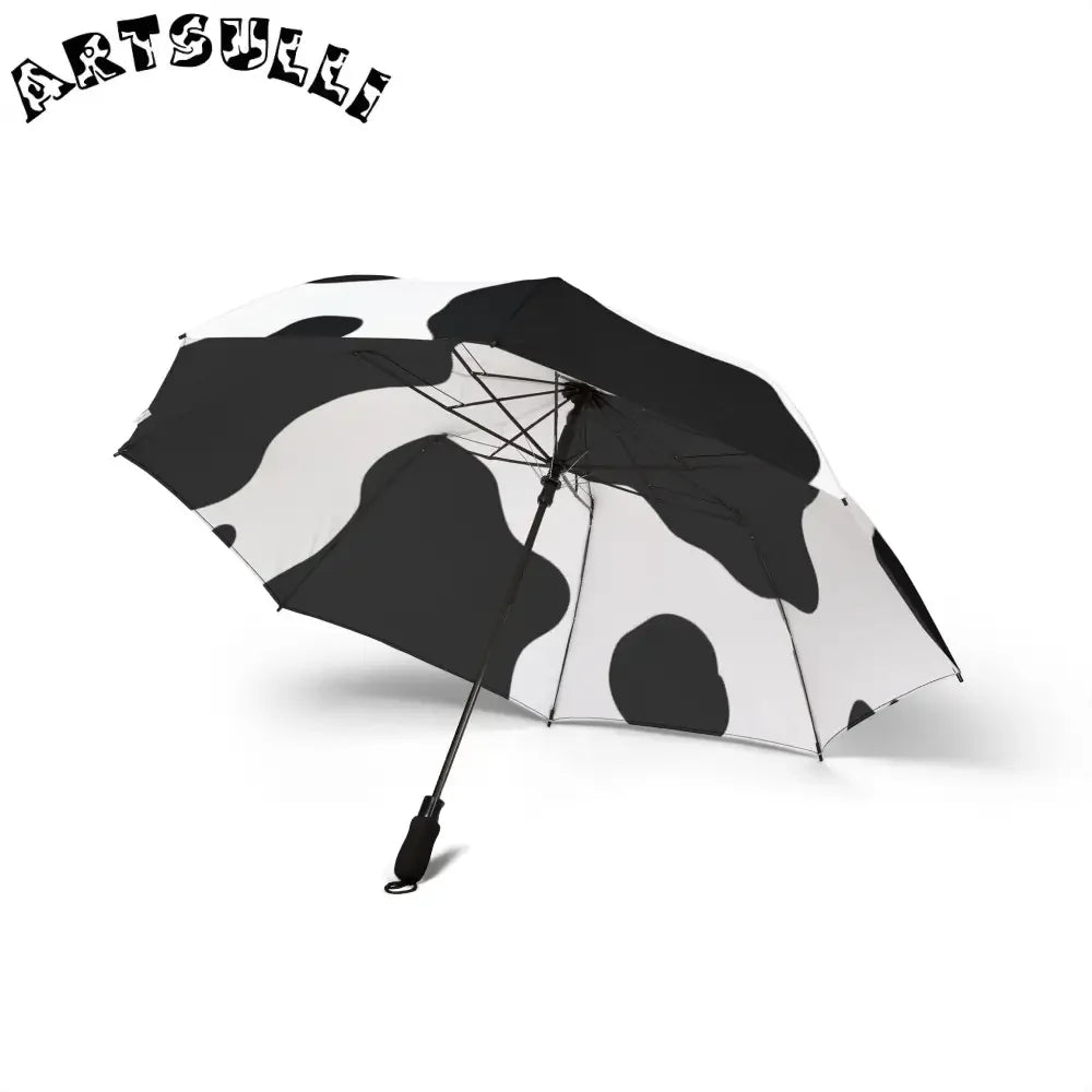 Black and White Cow Print Umbrella, Artsulli - Art is Long, Life is Short, Accessories, , , , , , , 