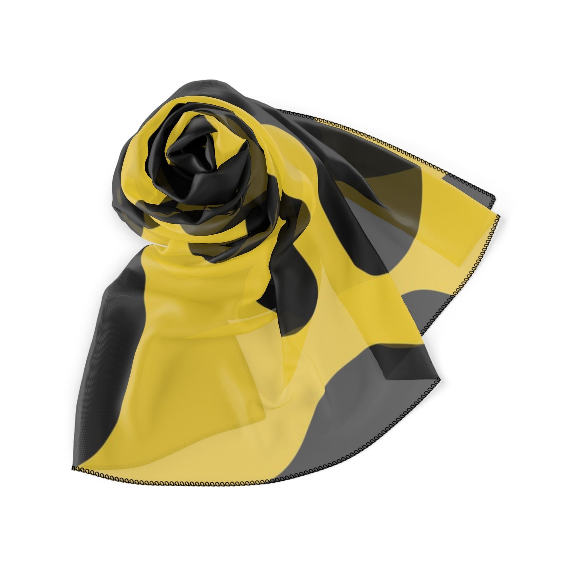 Black and Yellow Cow Print Sheer Scarf, Artsulli - Art is Long, Life is Short, Accessories, , , , , , , 