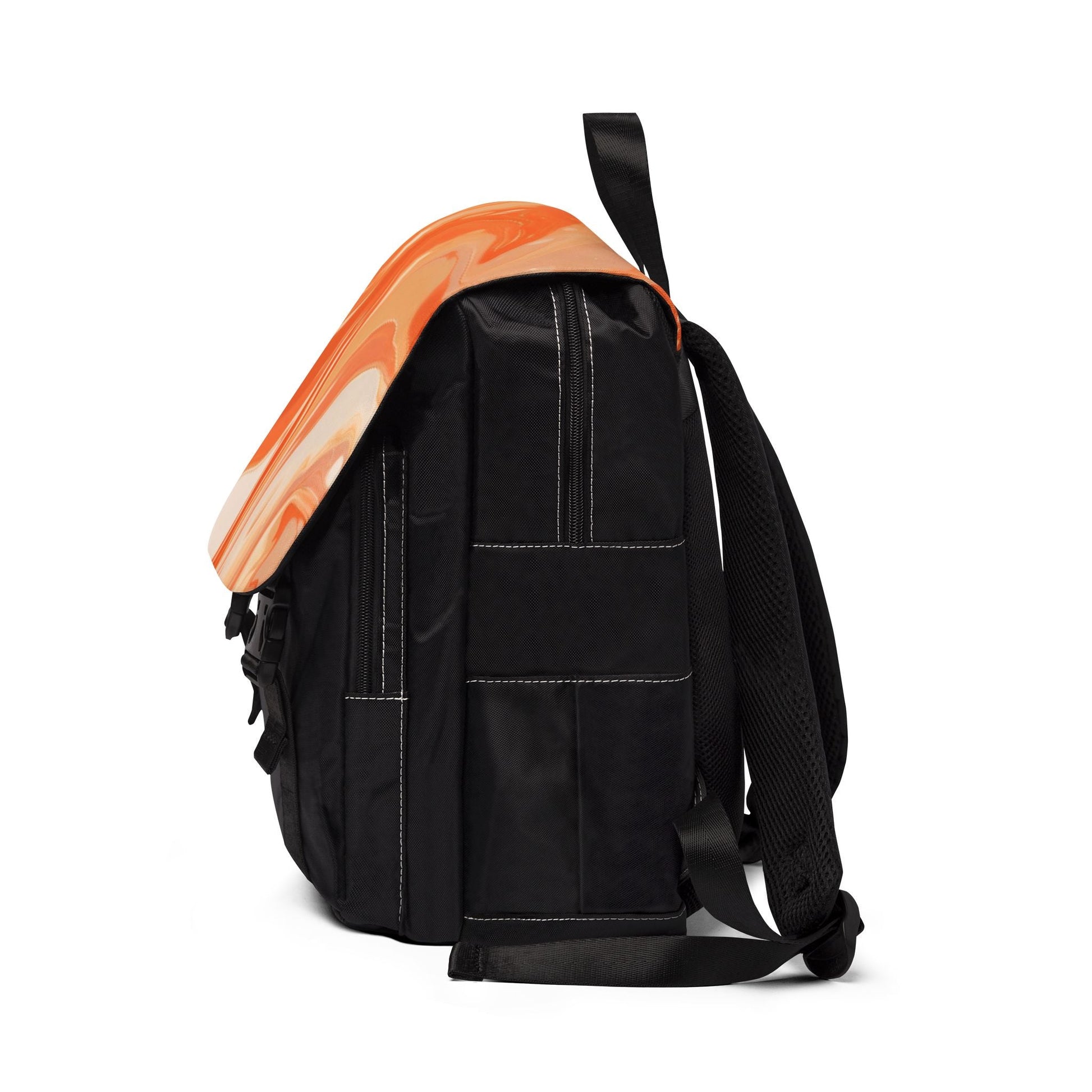 Black Backpack with Marbled Flap, Artsulli - Art is Long, Life is Short, Bags, , , , , , , 