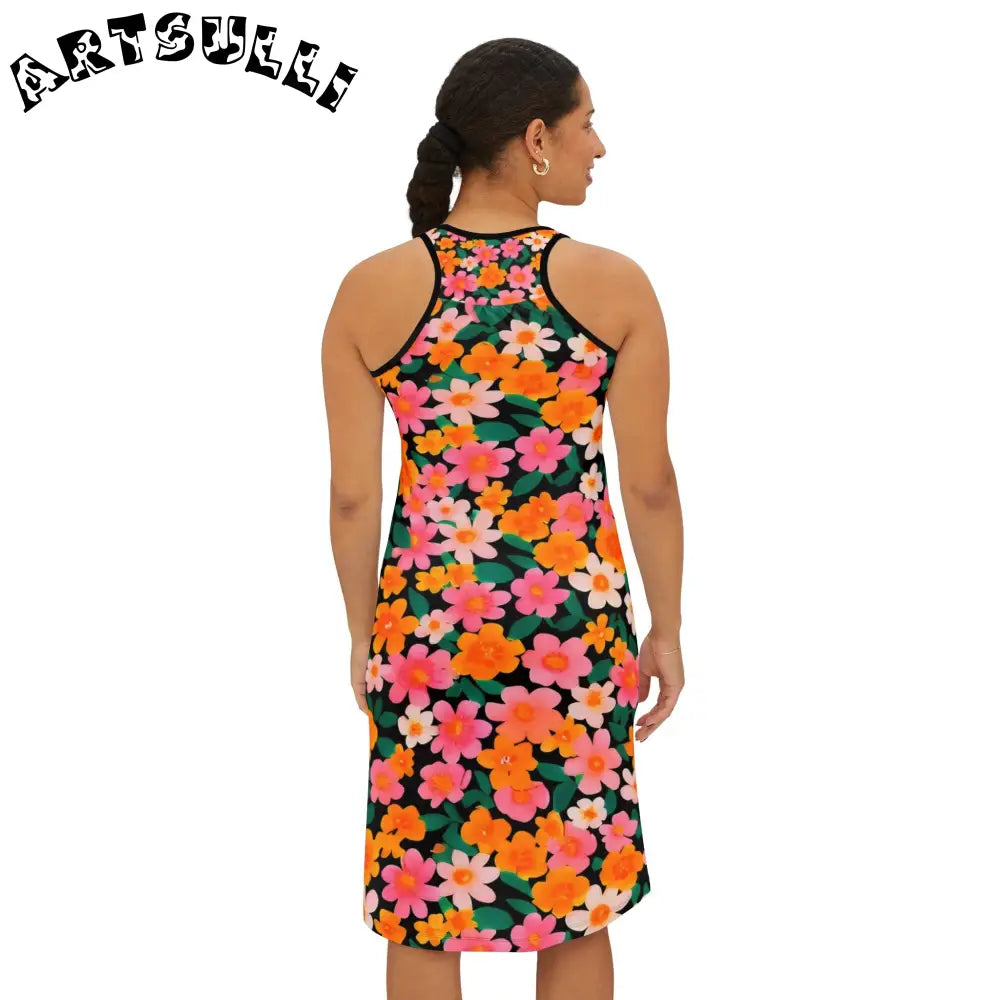 JAKKOUTTHEBXX Black Floral Tank Mini Dress 2025