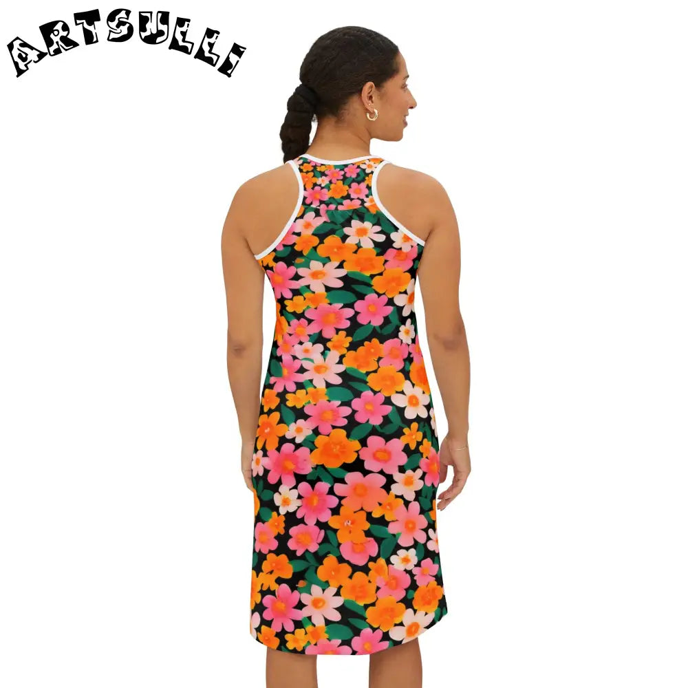 JAKKOUTTHEBXX Black Floral Tank Mini Dress 2025