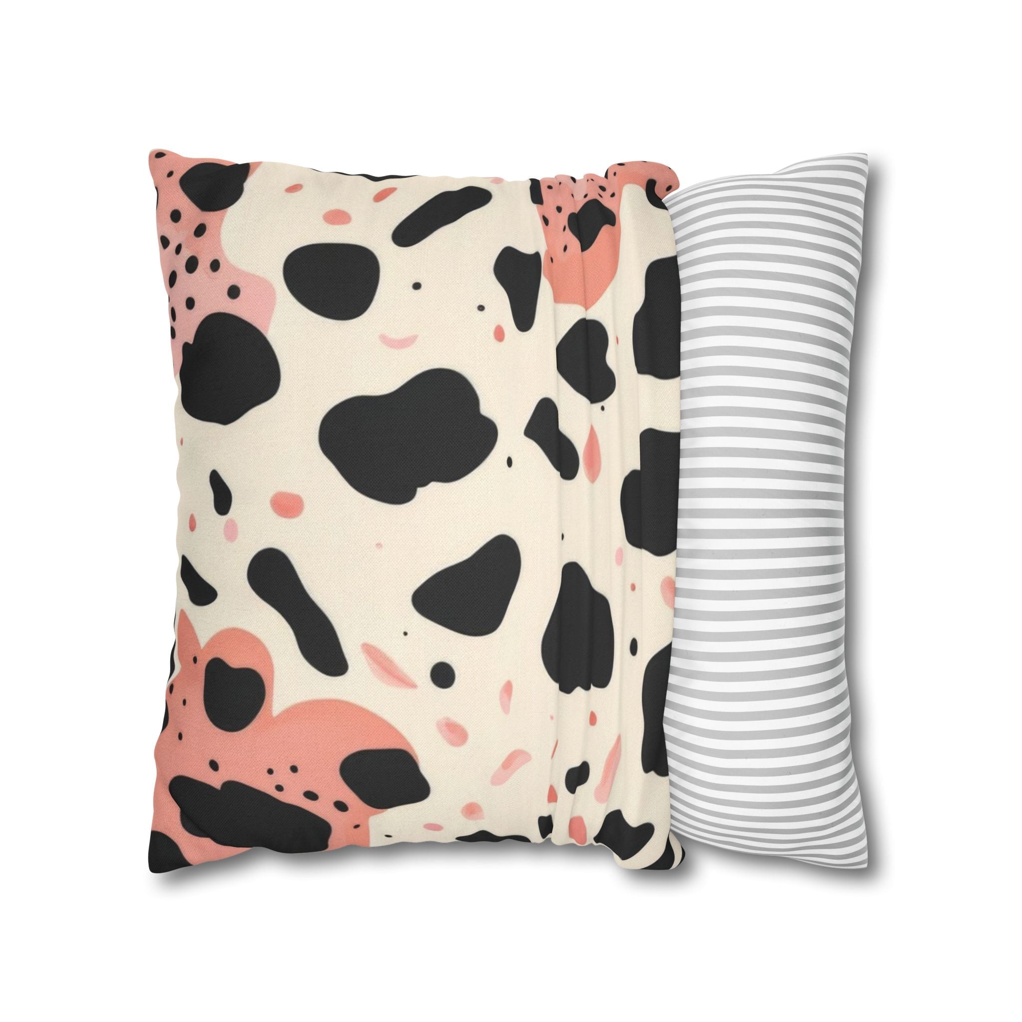 Black Pink and Cream Abstract Throw Pillow, Artsulli - Art is Long, Life is Short, Home Decor, , , , , , , 