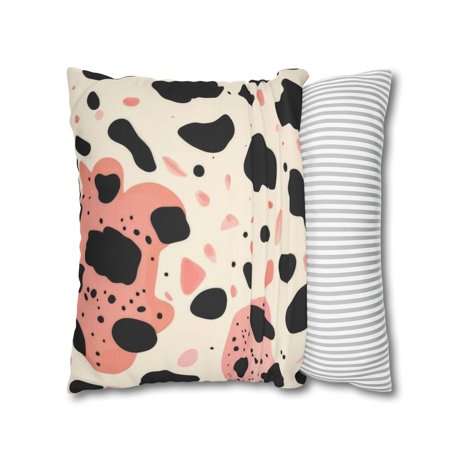 Black Pink and Cream Abstract Throw Pillow, Artsulli - Art is Long, Life is Short, Home Decor, , , , , , , 
