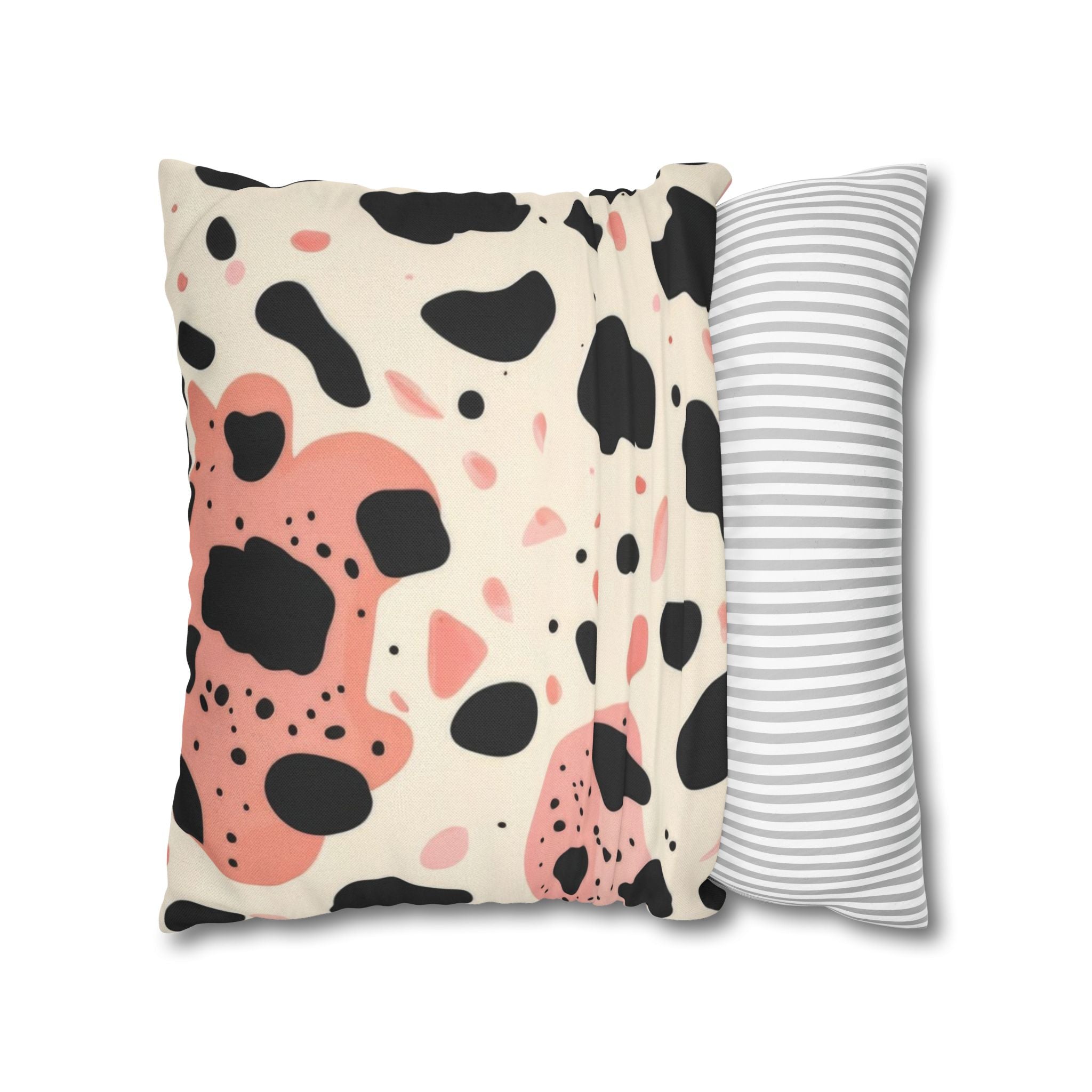 Black Pink and Cream Abstract Throw Pillow, Artsulli - Art is Long, Life is Short, Home Decor, , , , , , , 