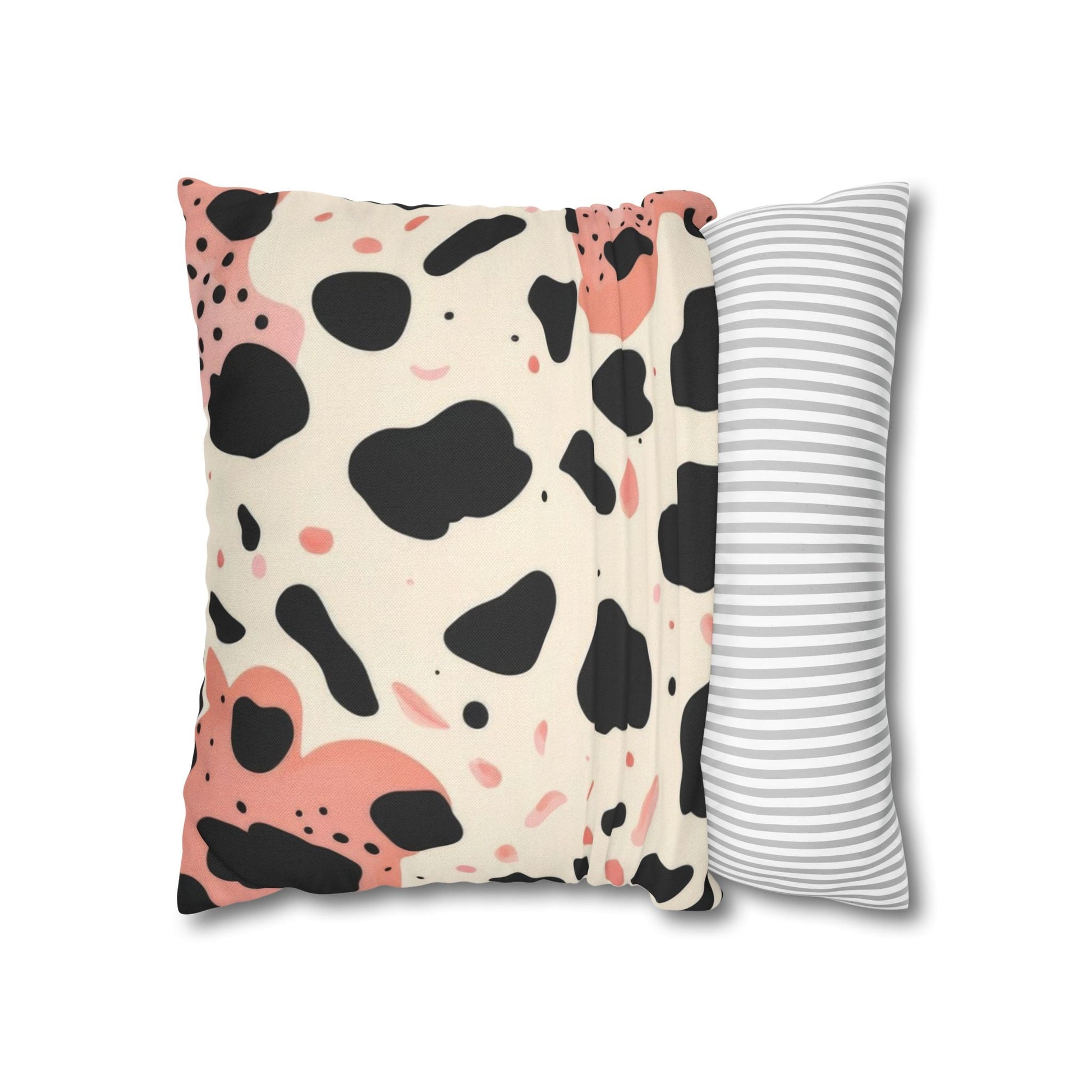 Black Pink and Cream Abstract Throw Pillow, Artsulli - Art is Long, Life is Short, Home Decor, , , , , , , 