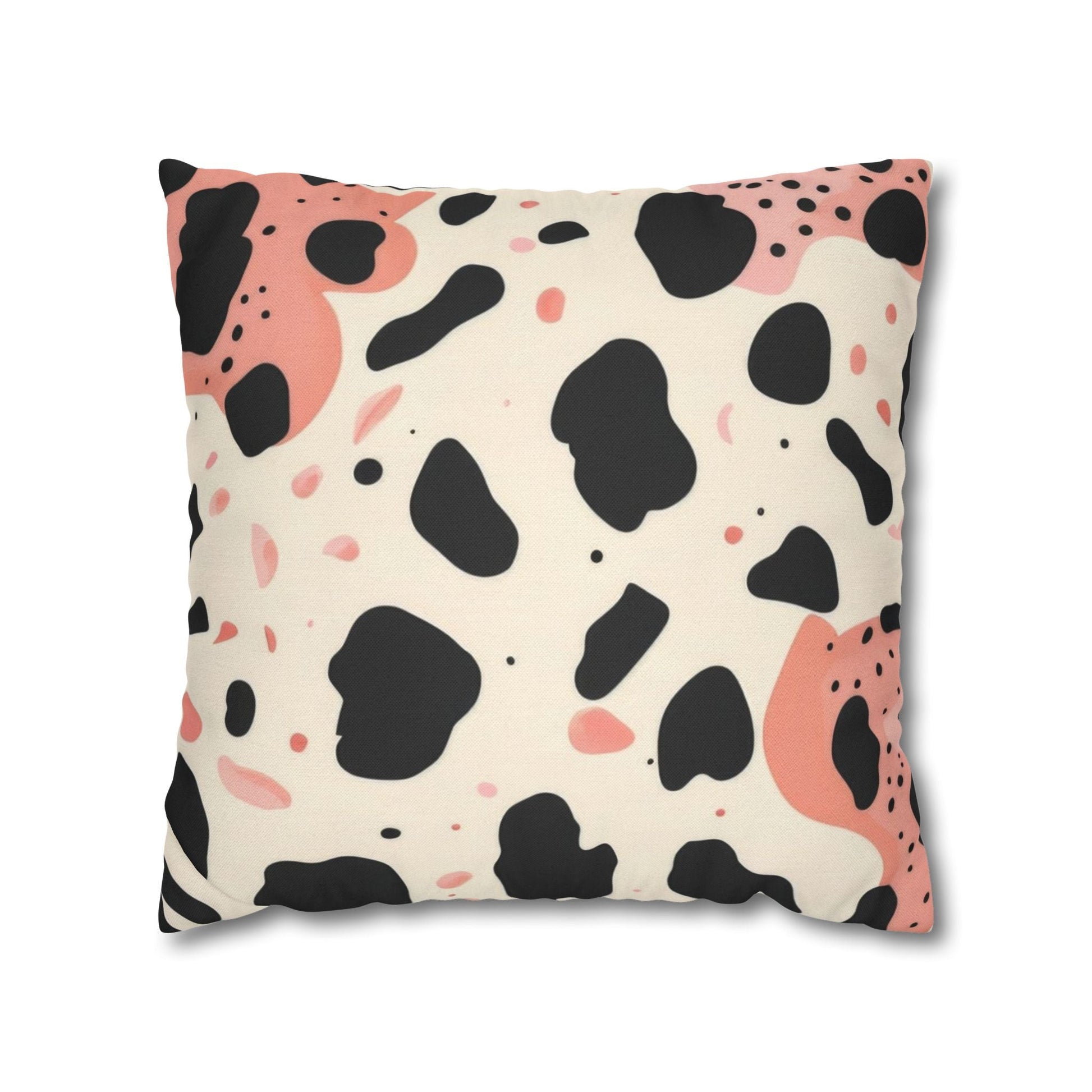 Black Pink and Cream Abstract Throw Pillow, Artsulli - Art is Long, Life is Short, Home Decor, Size, 18" × 18", , , , , 65911270091989908936