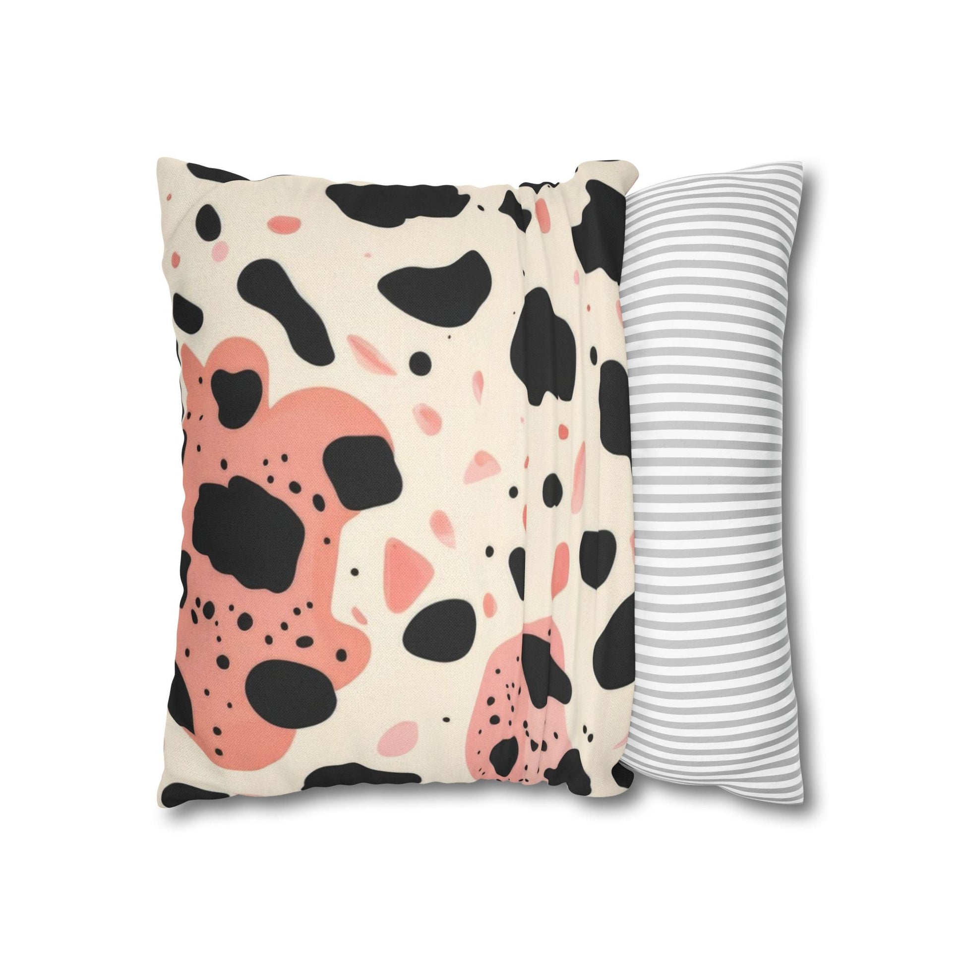 Black Pink and Cream Abstract Throw Pillow, Artsulli - Art is Long, Life is Short, Home Decor, , , , , , , 