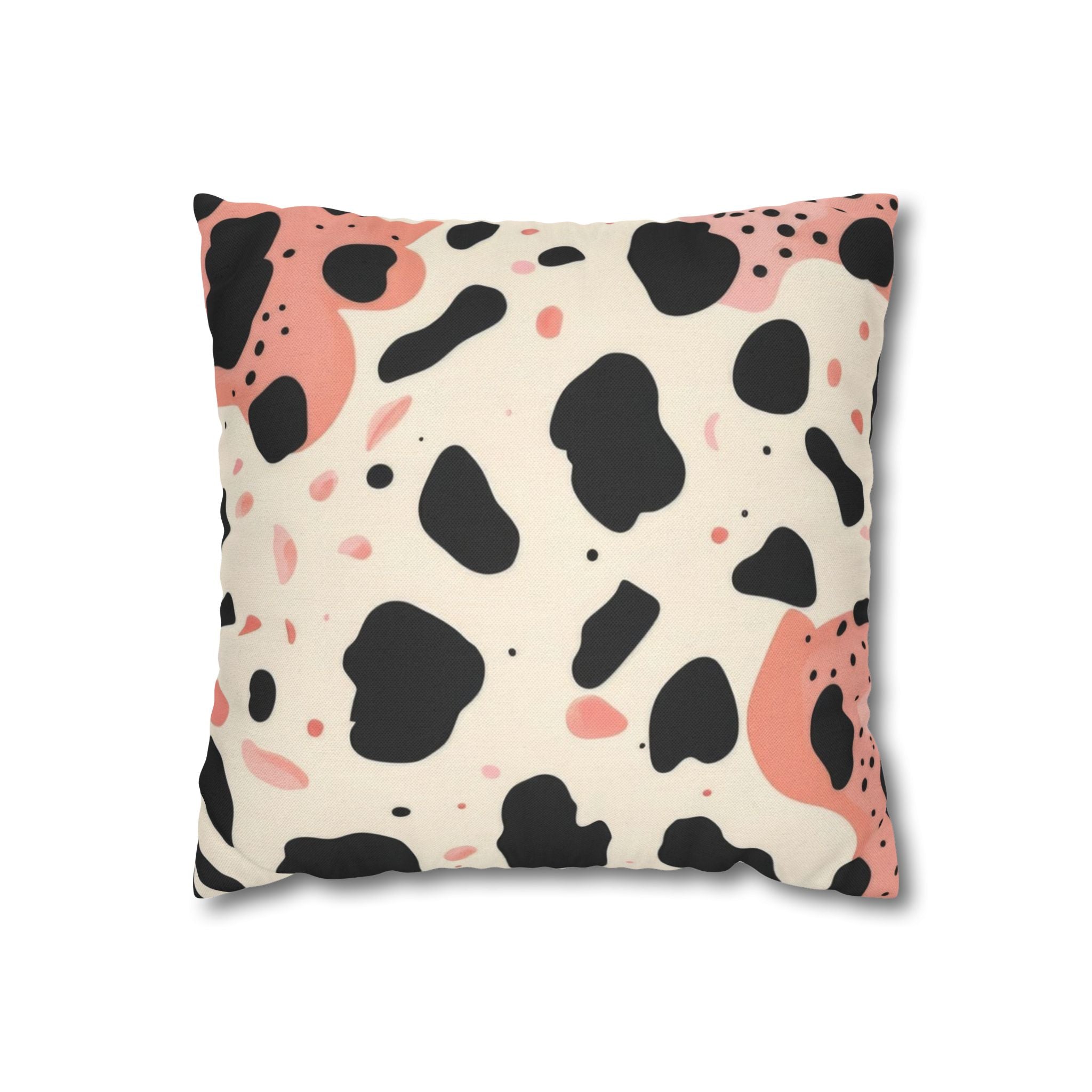 Black Pink and Cream Abstract Throw Pillow, Artsulli - Art is Long, Life is Short, Home Decor, Size, 14" × 14", , , , , 11876419604763797182