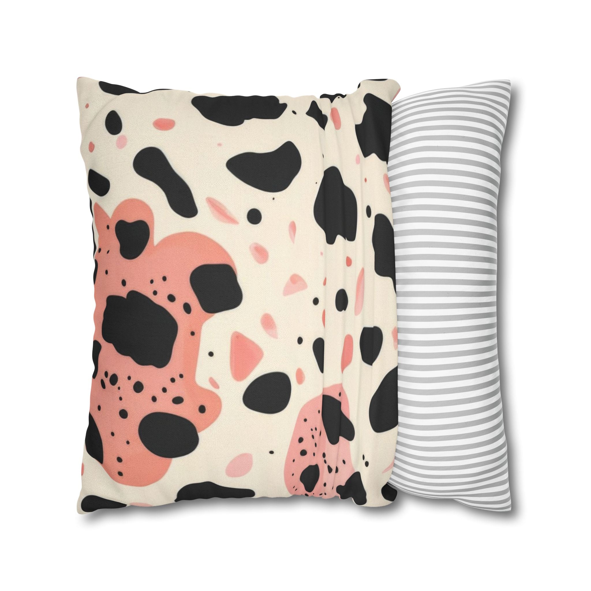 Black Pink and Cream Abstract Throw Pillow, Artsulli - Art is Long, Life is Short, Home Decor, , , , , , , 