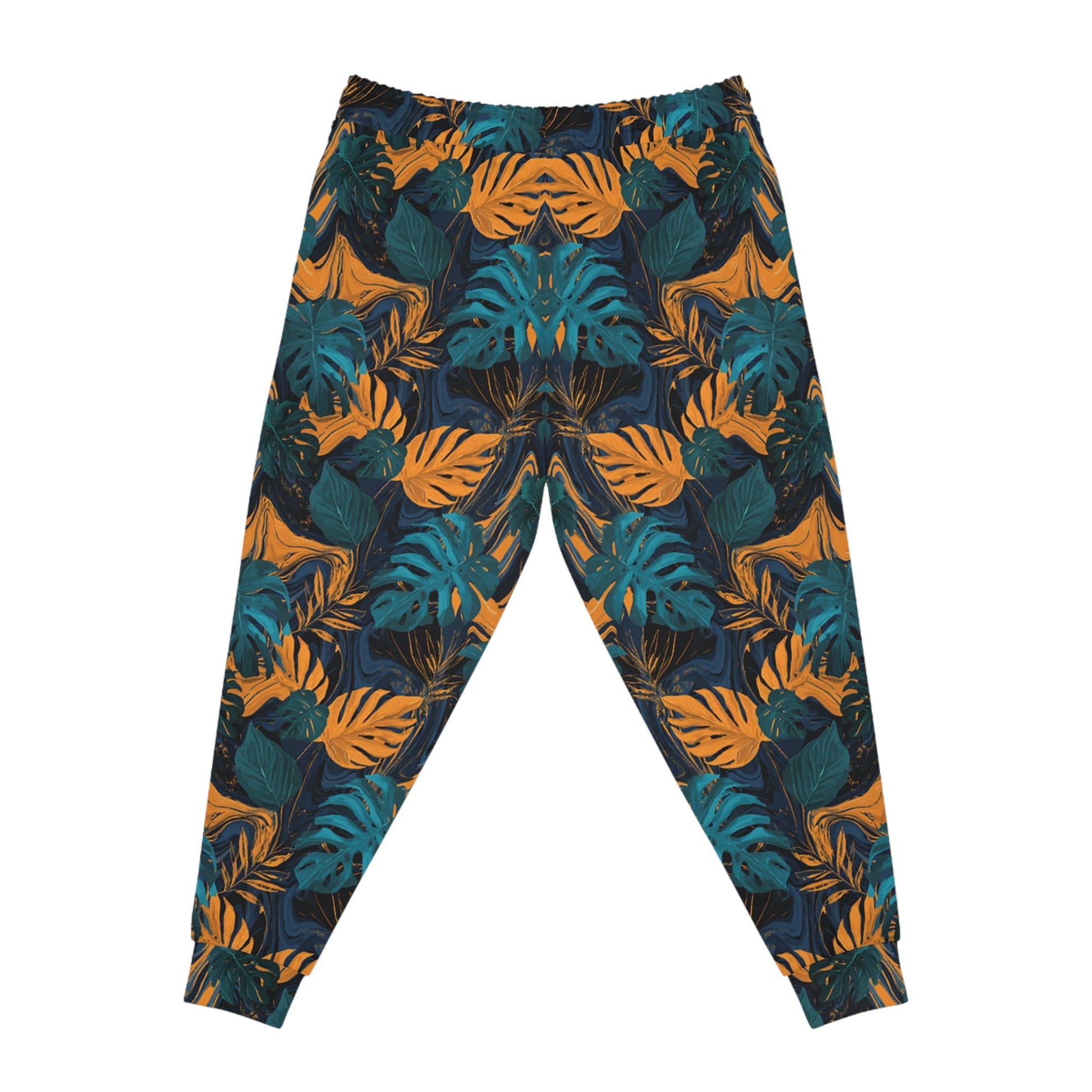 Black Tropical Leaf Joggers, Artsulli - Art is Long, Life is Short, All Over Prints, , , , , , , 