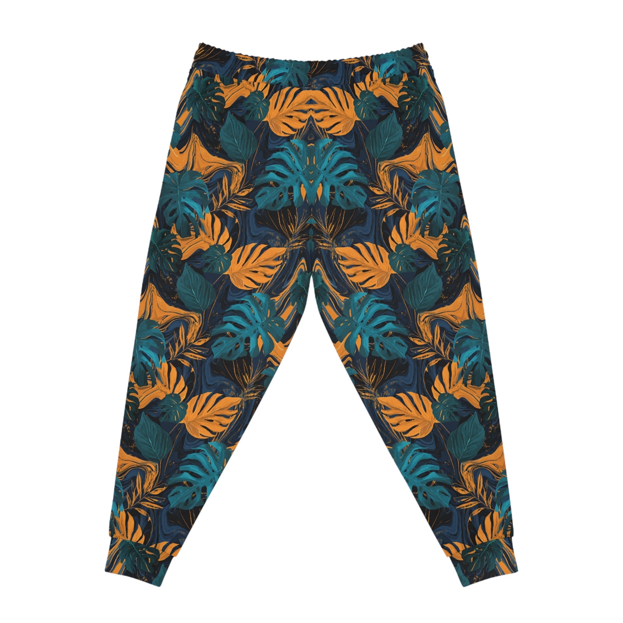Black Tropical Leaf Joggers, Artsulli - Art is Long, Life is Short, All Over Prints, , , , , , , 