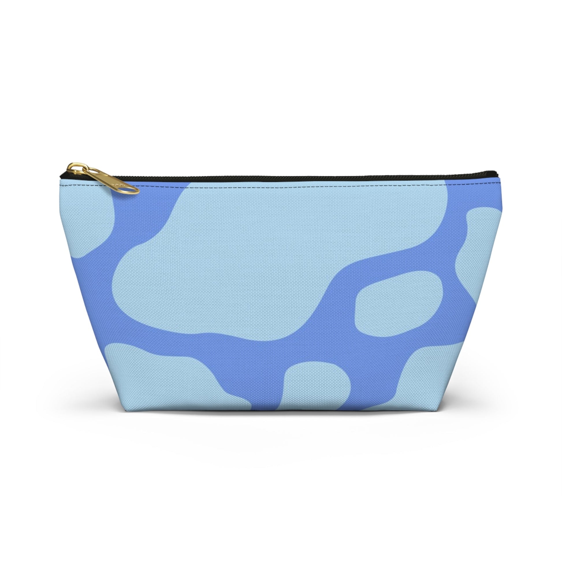 Blue Abstract Pattern Pouch, Artsulli - Art is Long, Life is Short, Bags, Size, Small, Color, Black zipper, , , 24212342242739162969