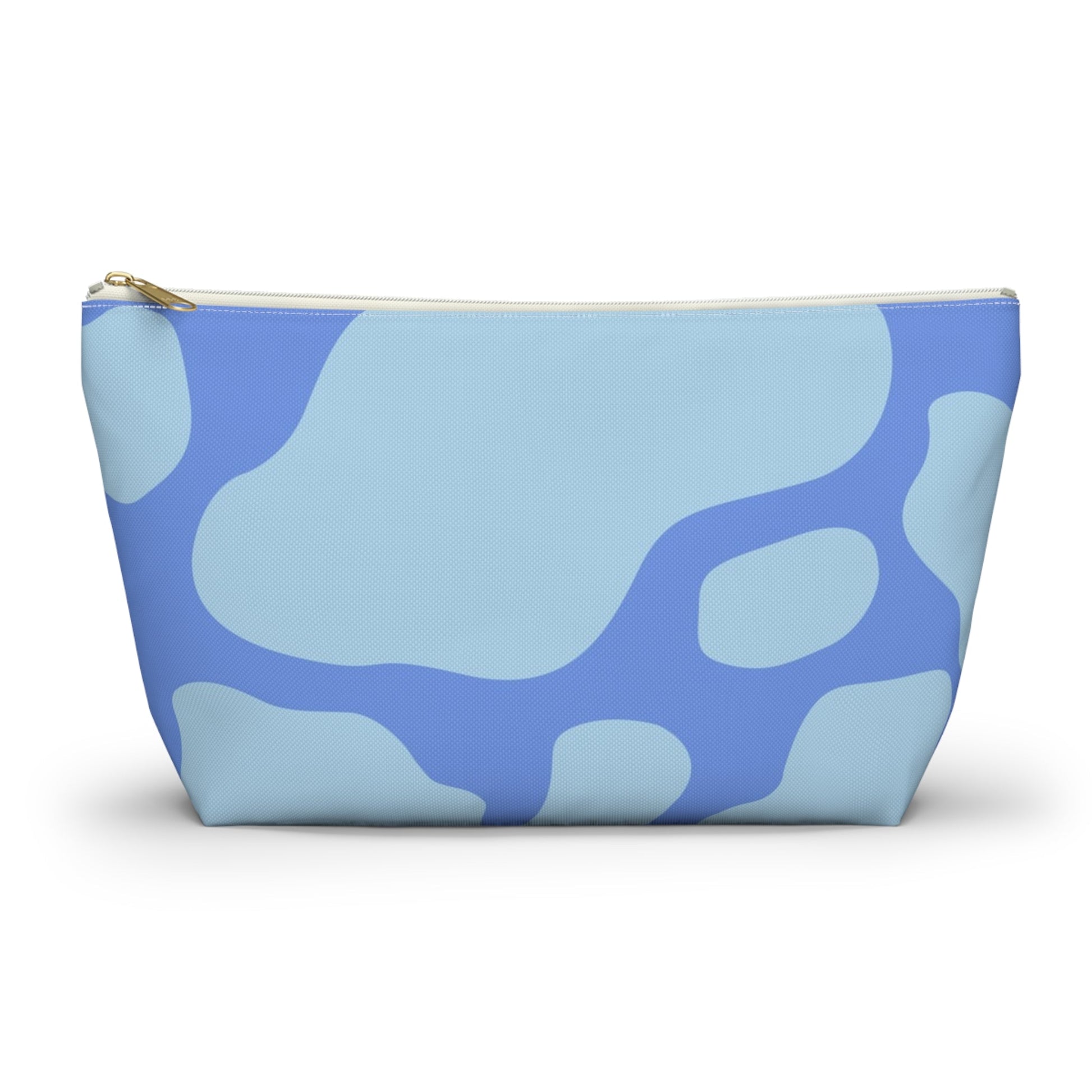 Blue Abstract Pattern Pouch, Artsulli - Art is Long, Life is Short, Bags, Size, Large, Color, White zipper, , , 97100412799455322022